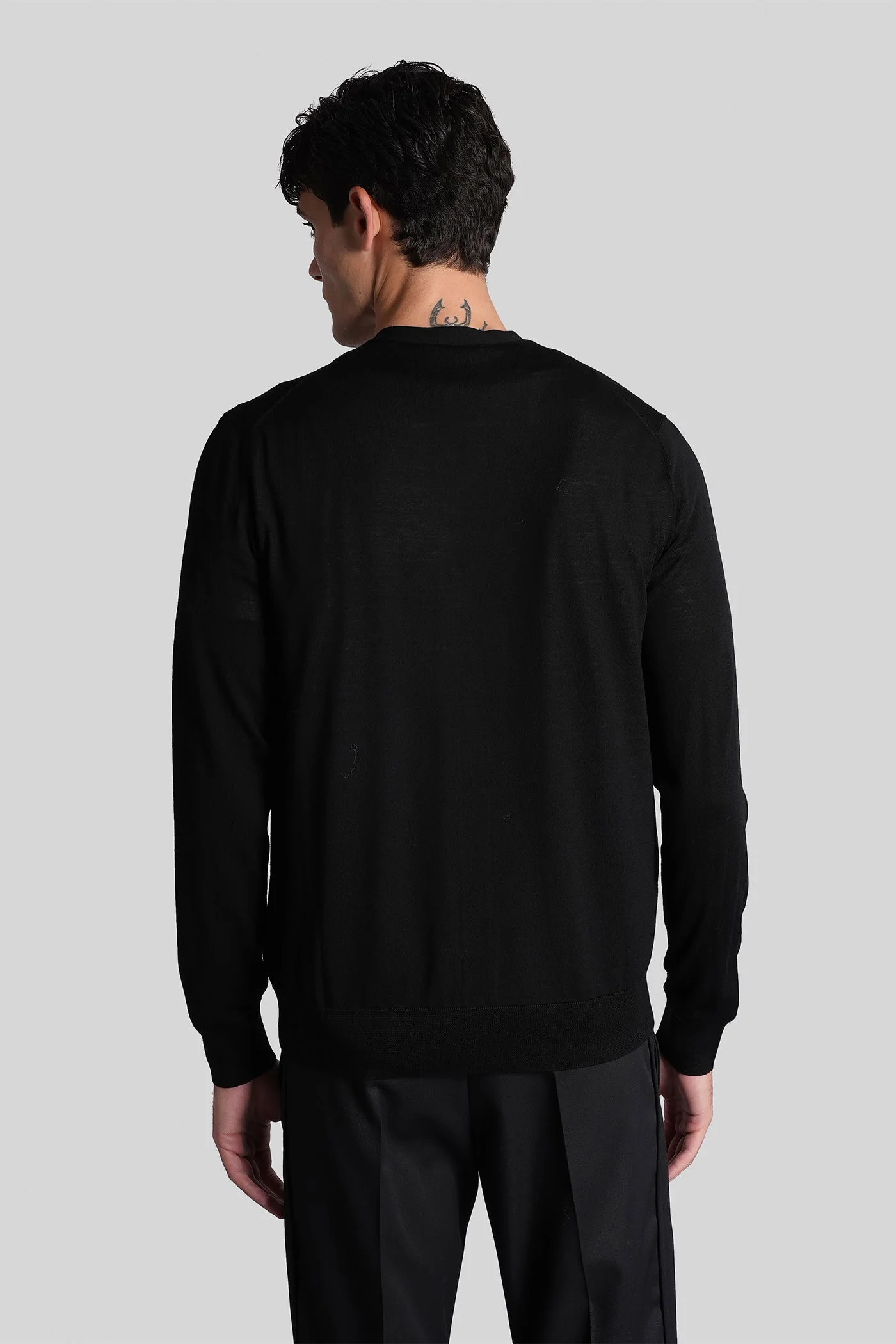 Cardigan in black wool - Image 3