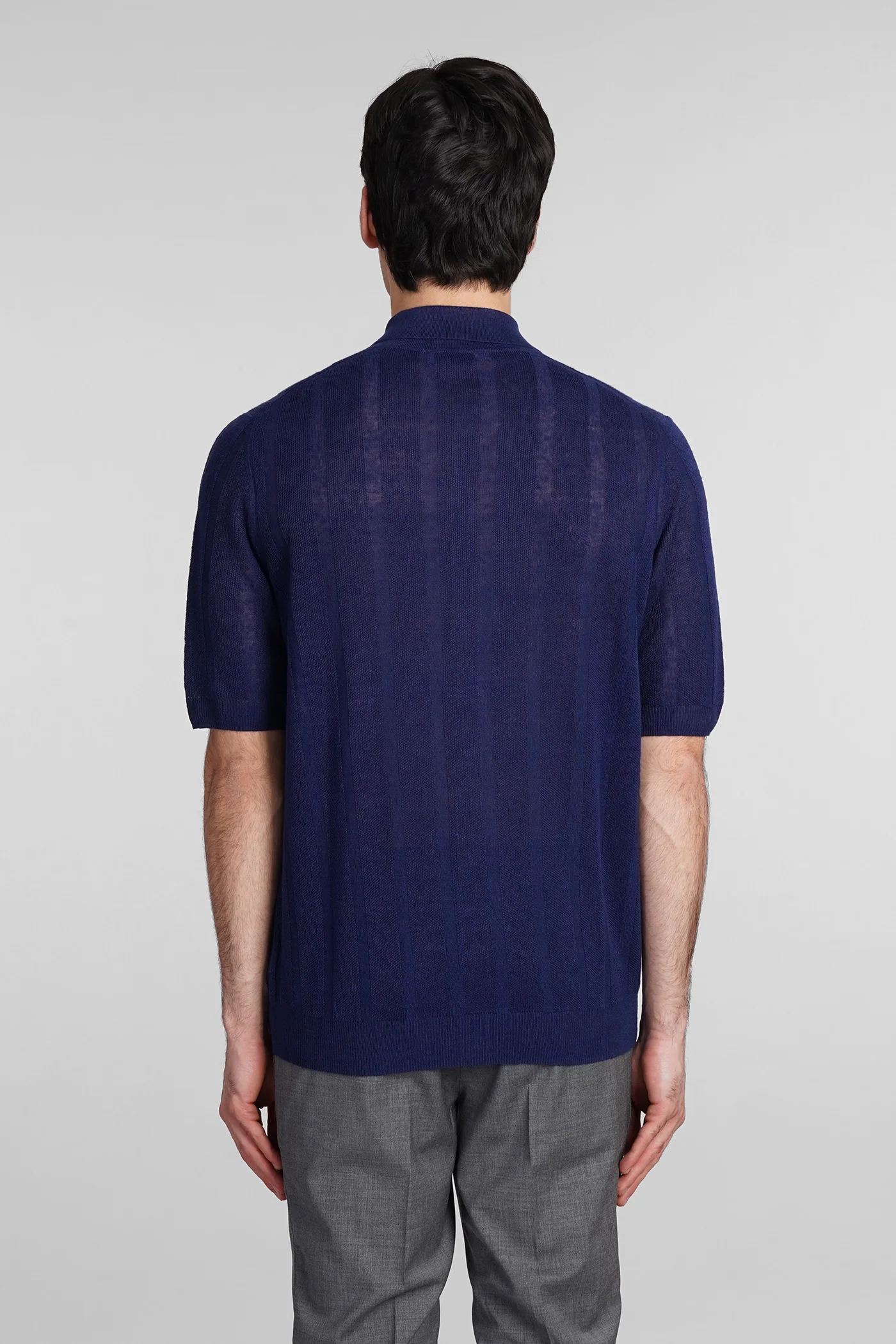 Shirt in blue linen - Image 3