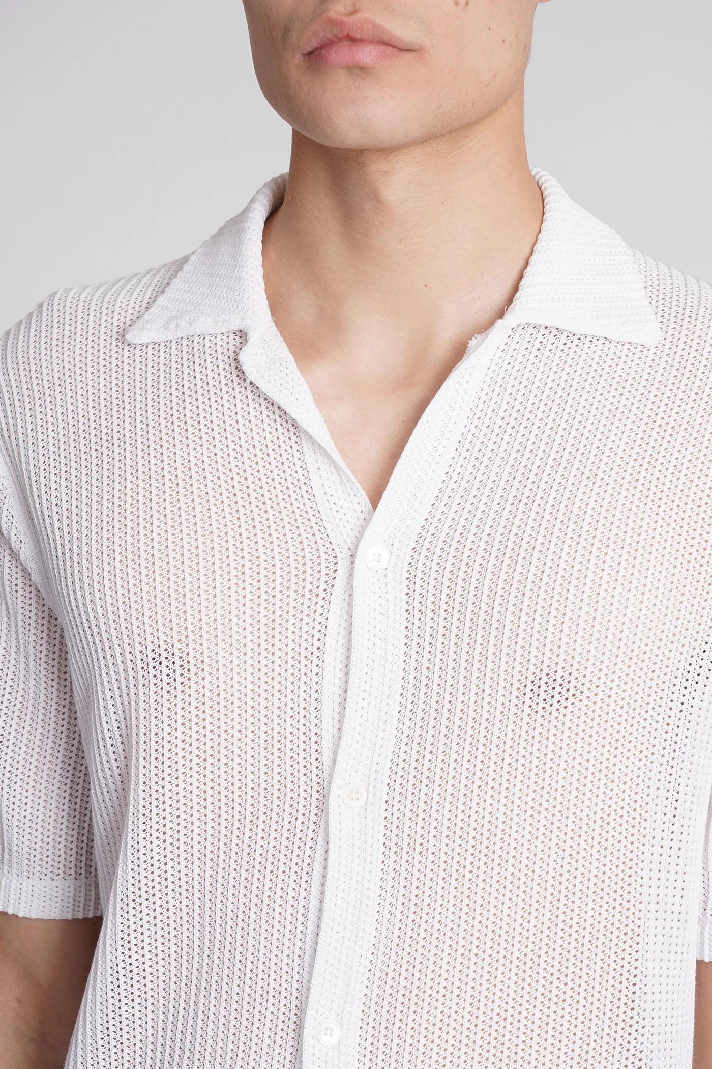 Shirt in white linen - Image 5