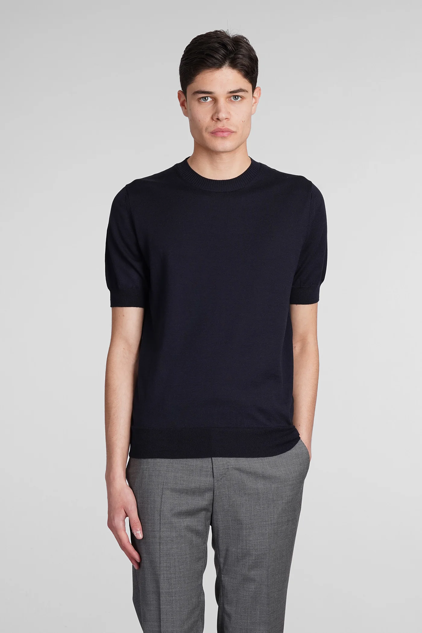 T-Shirt in blue cotton