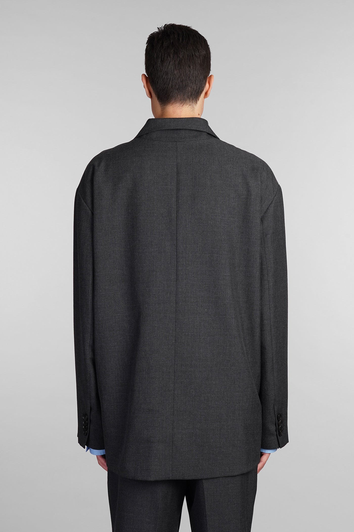 Blazer in grey polyester - Image 3