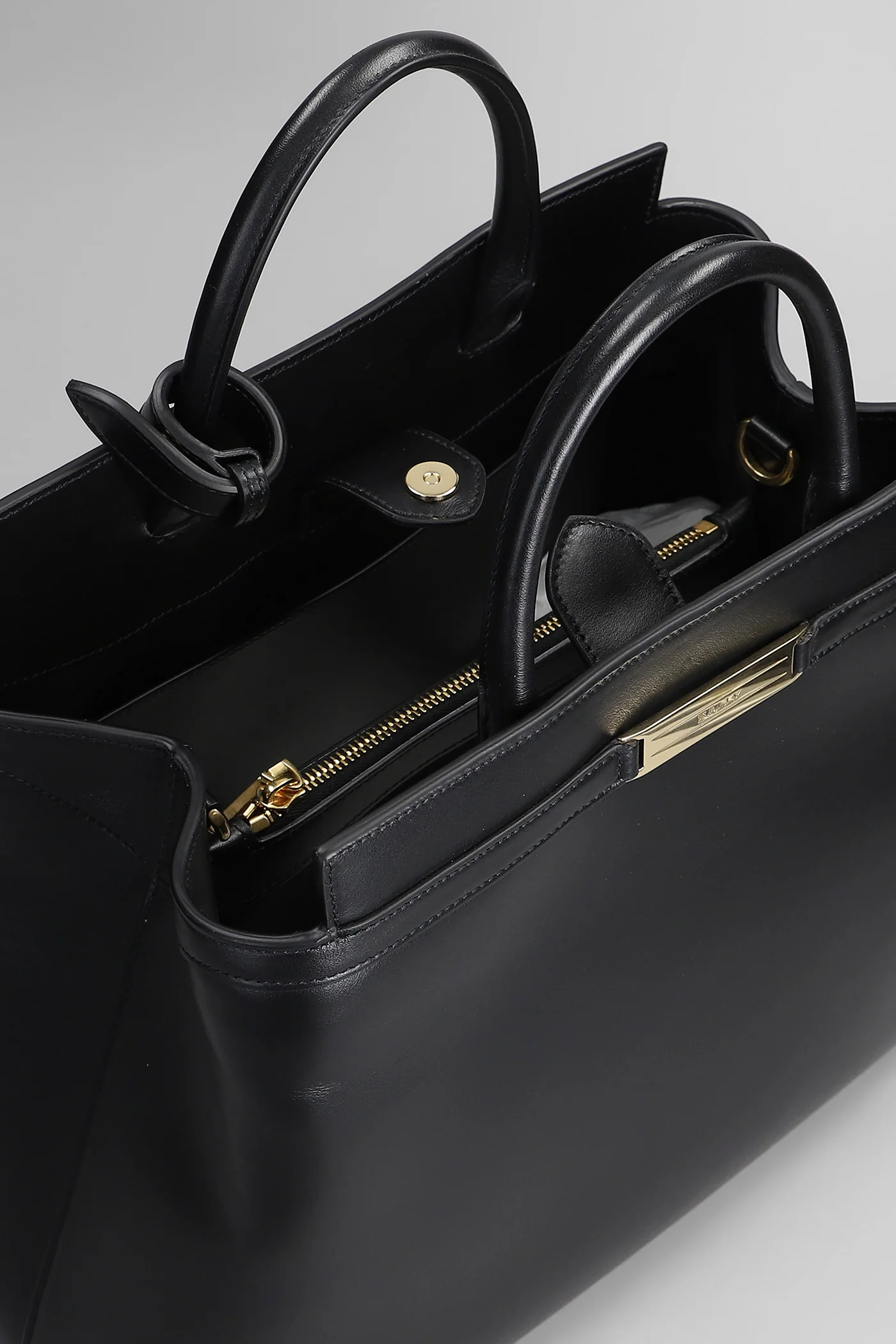 Deco daily Shoulder bag in black leather - Image 4