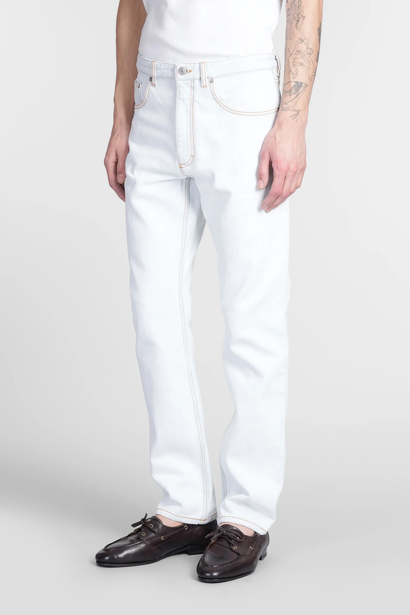 Jeans in cyan cotton - Image 4