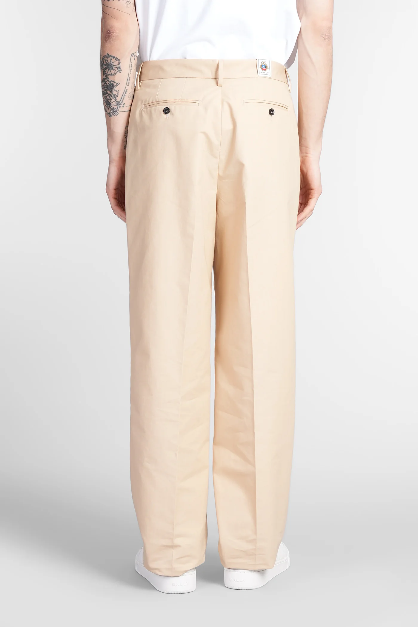 Pants in beige cotton - Image 3