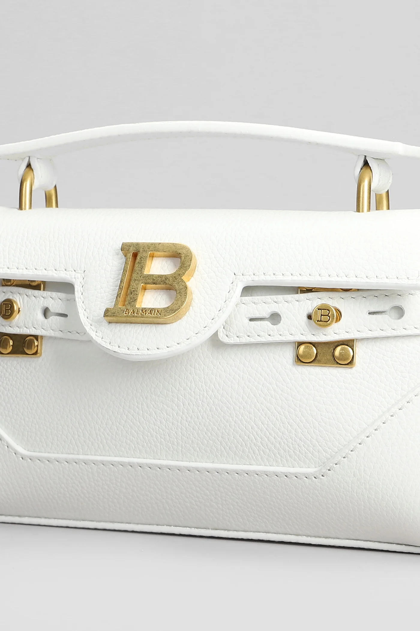 B buzz 19 Shoulder bag in white leather - Image 4