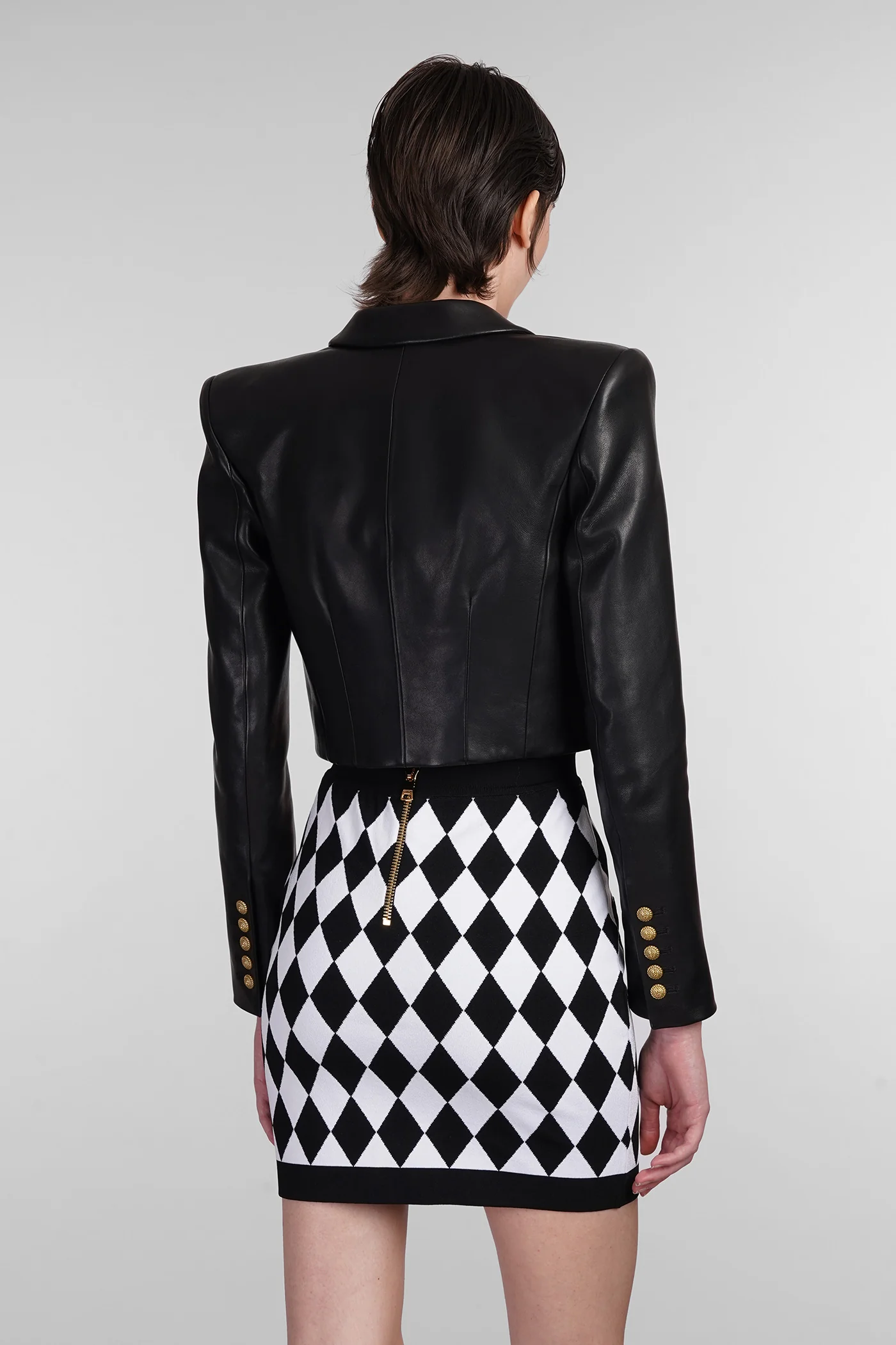 Blazer in black leather - Image 3