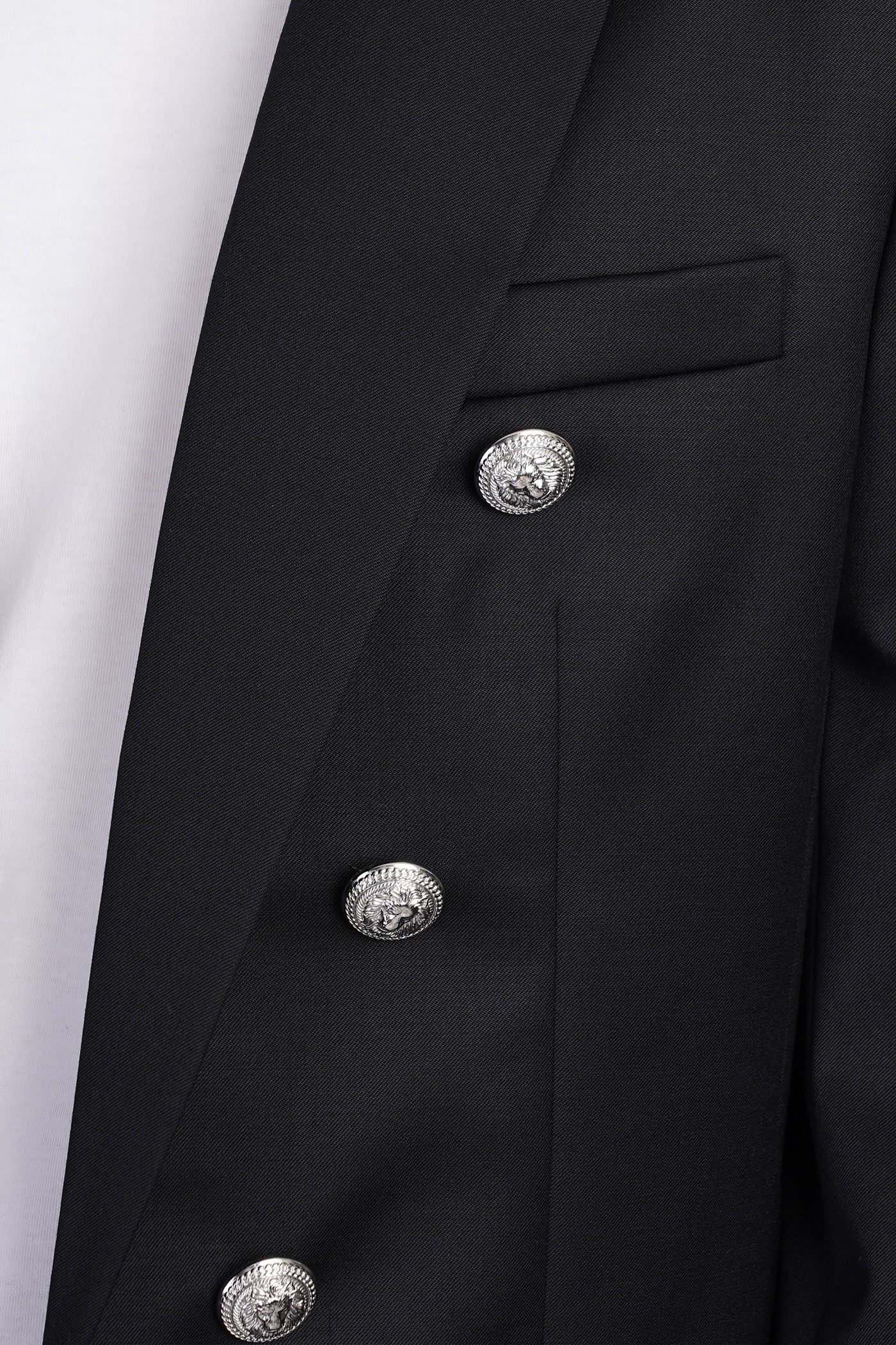 Blazer in black wool - Image 5
