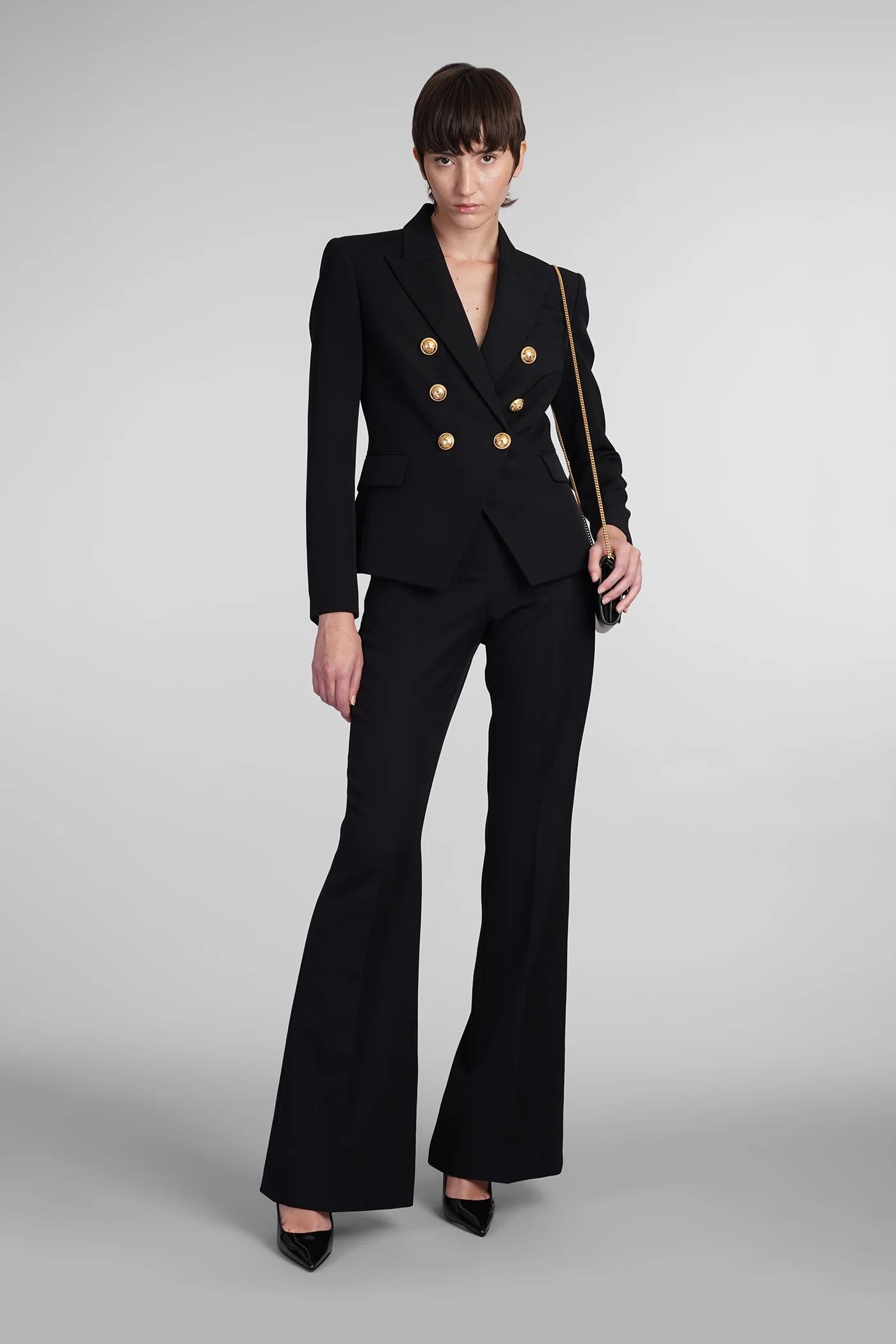 Blazer in black wool - Image 2