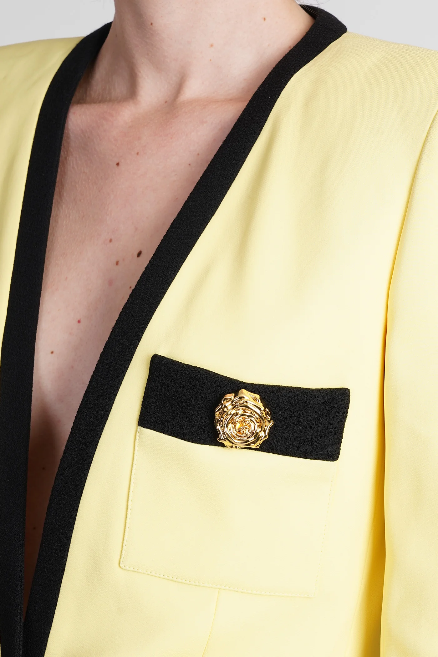 Blazer in yellow viscose - Image 5
