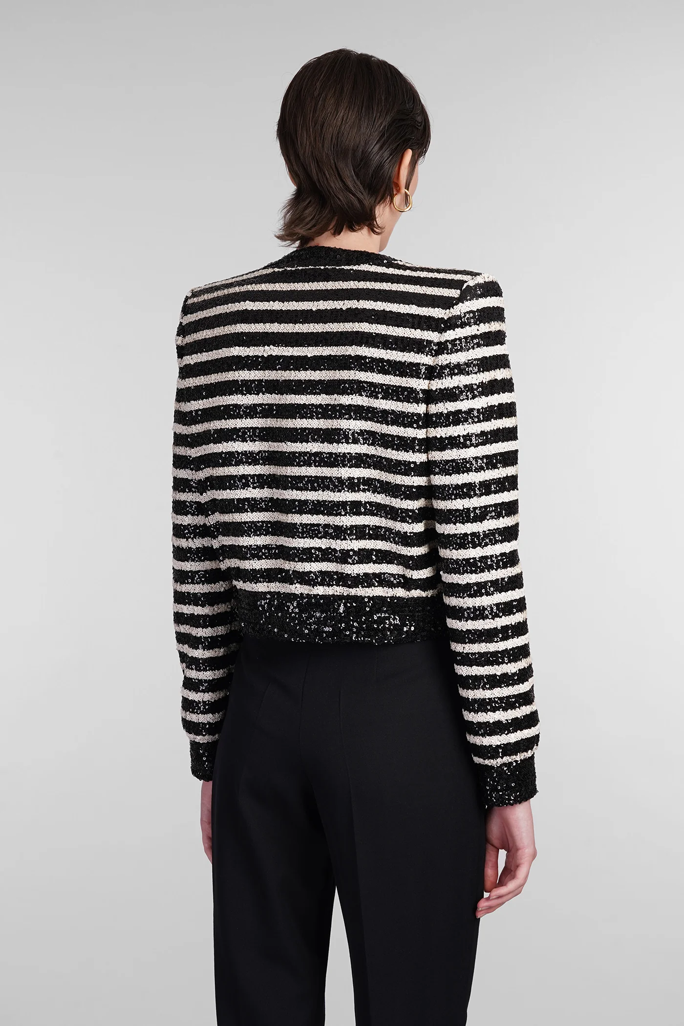 Cardigan in black polyester - Image 3