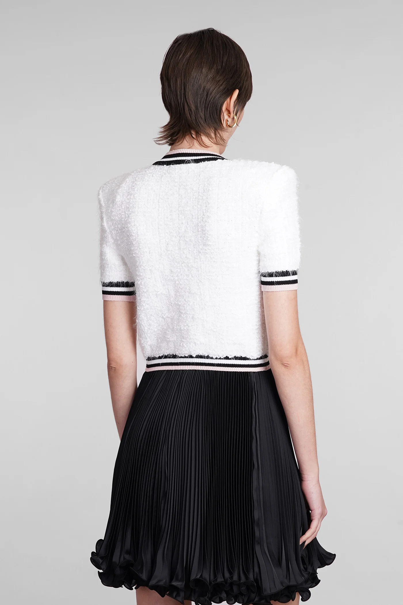 Cardigan in white polyamide - Image 3