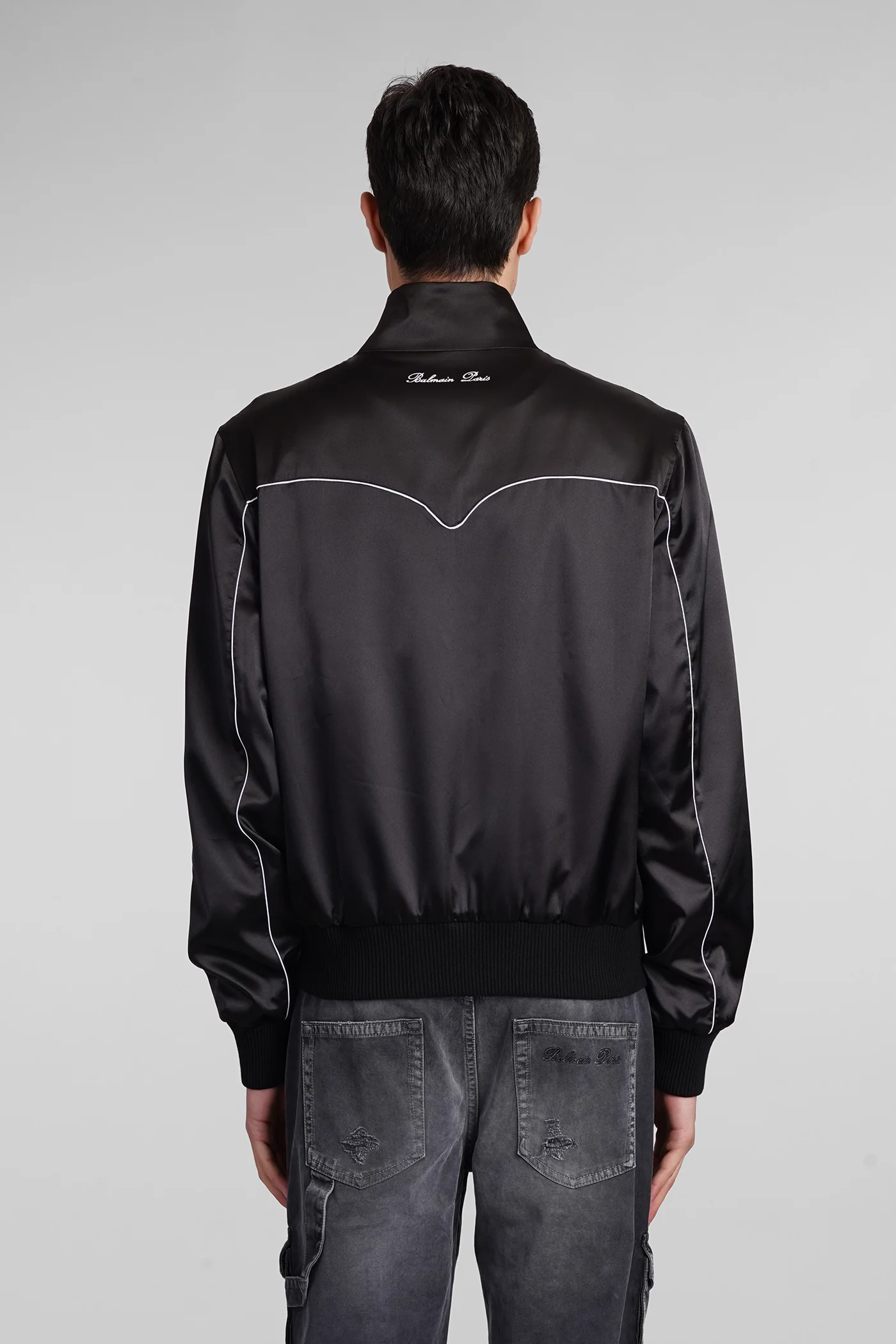 Casual jacket in black polyester - Image 3