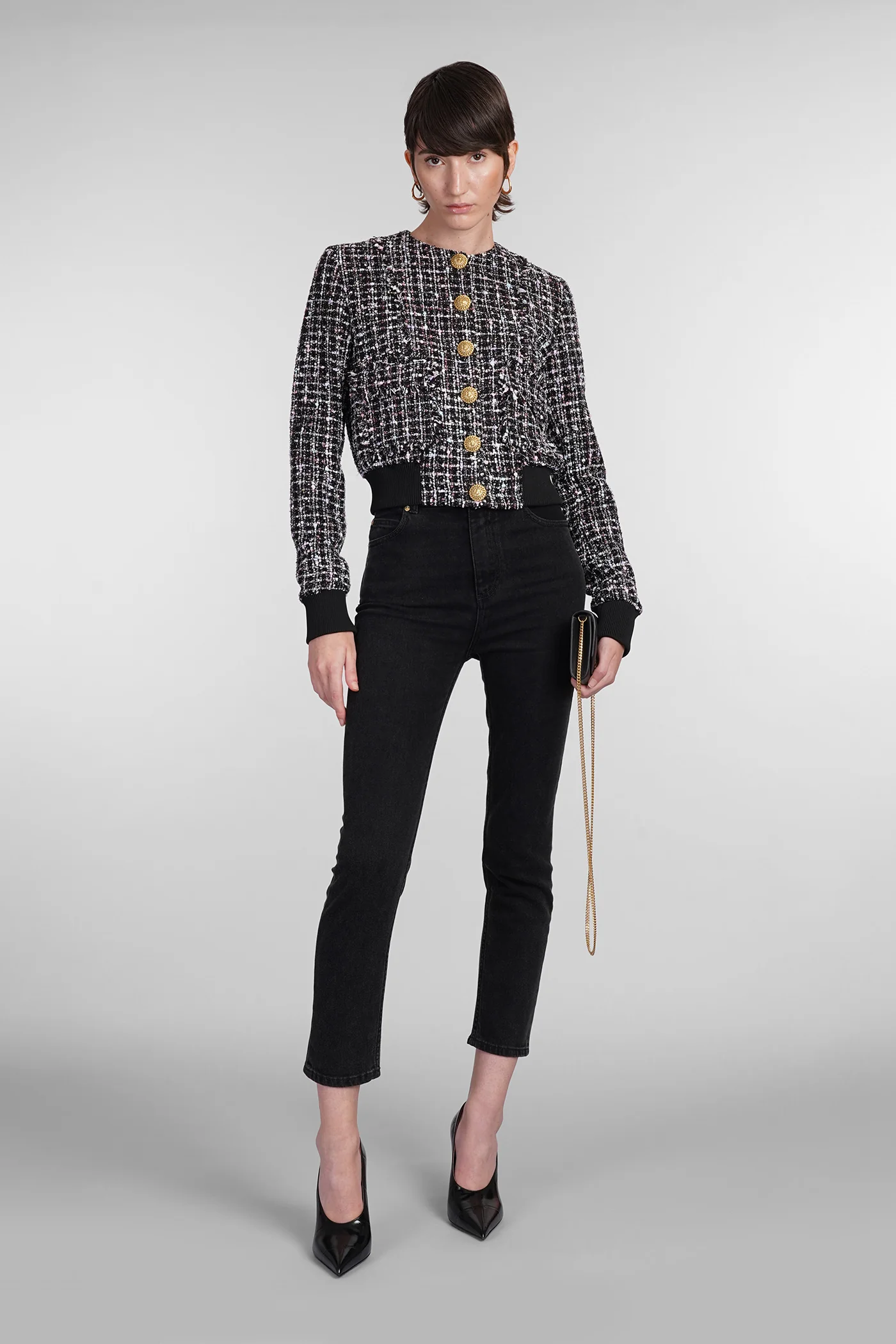 Jeans in black cotton - Image 2