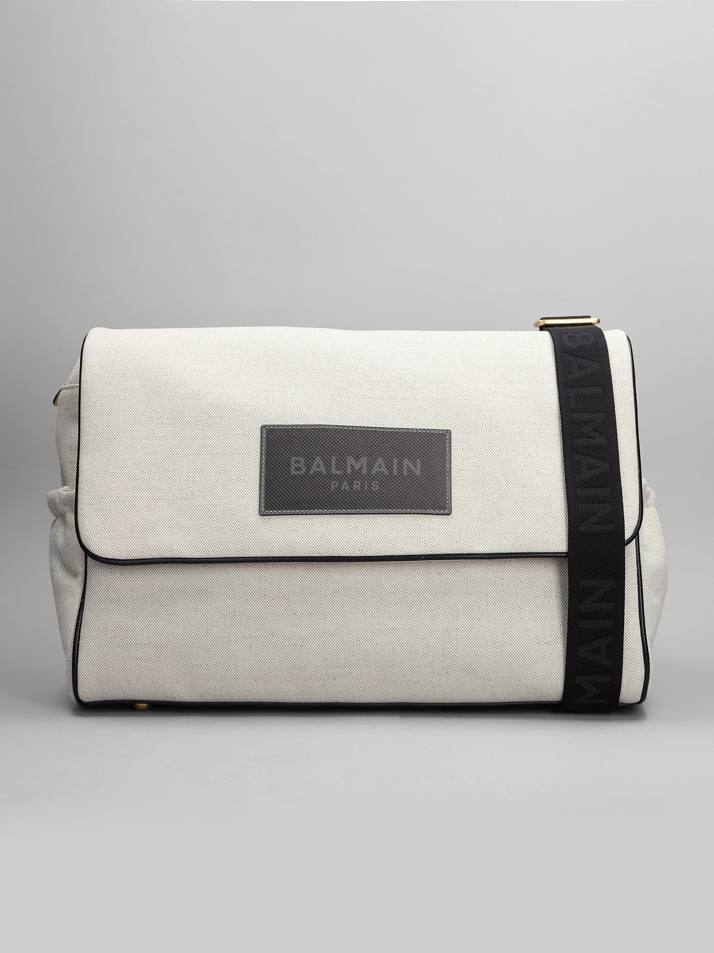 Hand bag in beige cotton