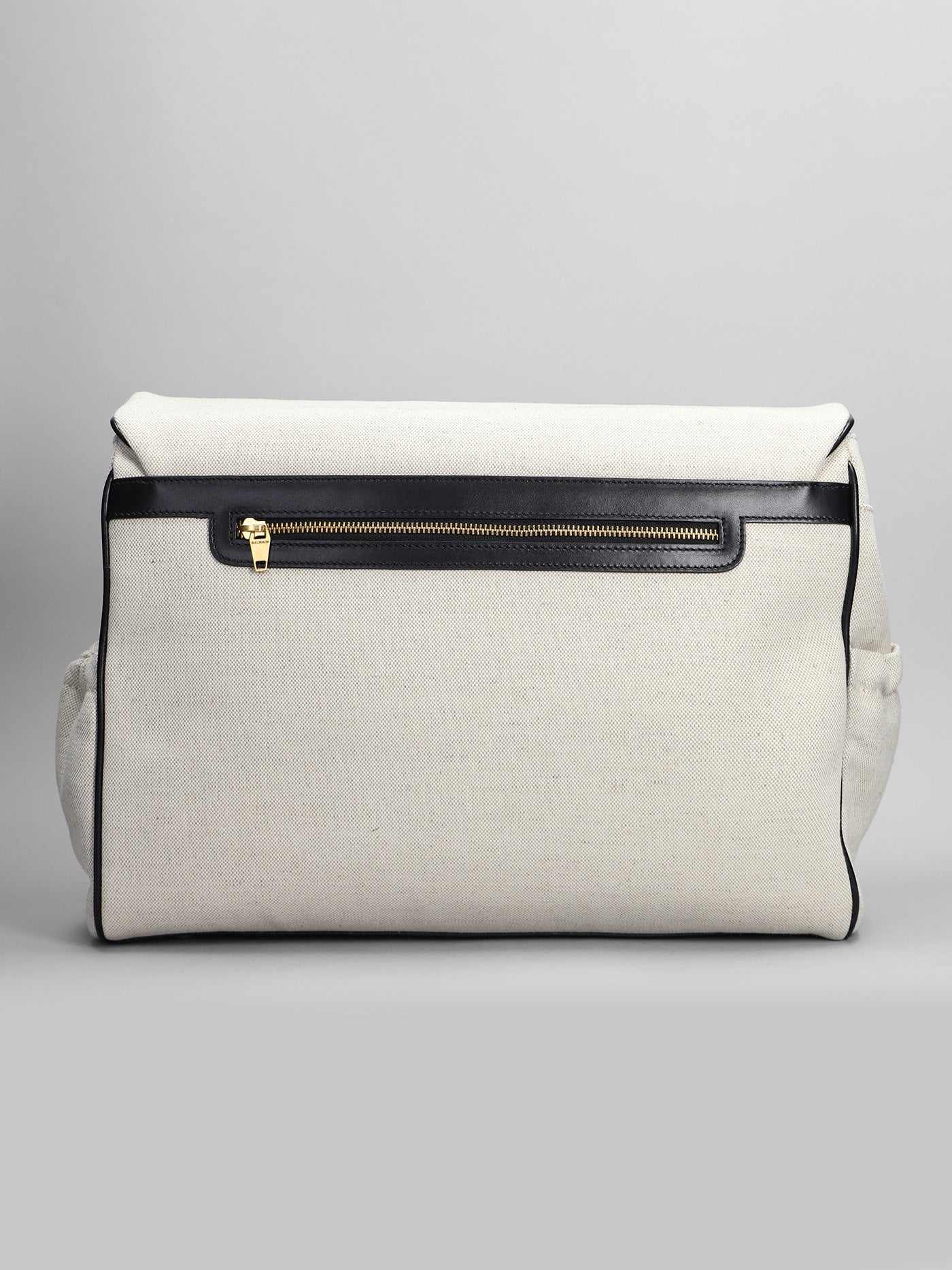 Hand bag in beige cotton - Image 3