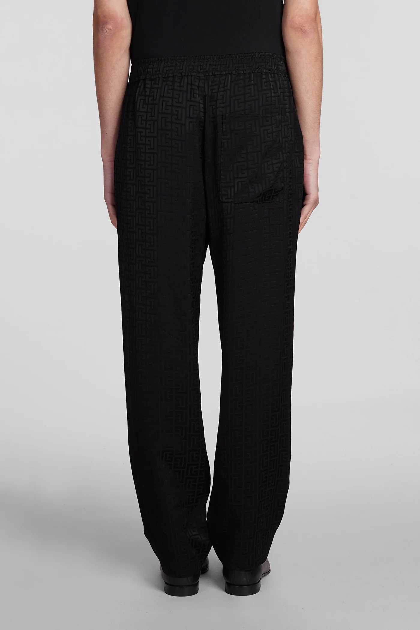 Pants in black viscose - Image 3