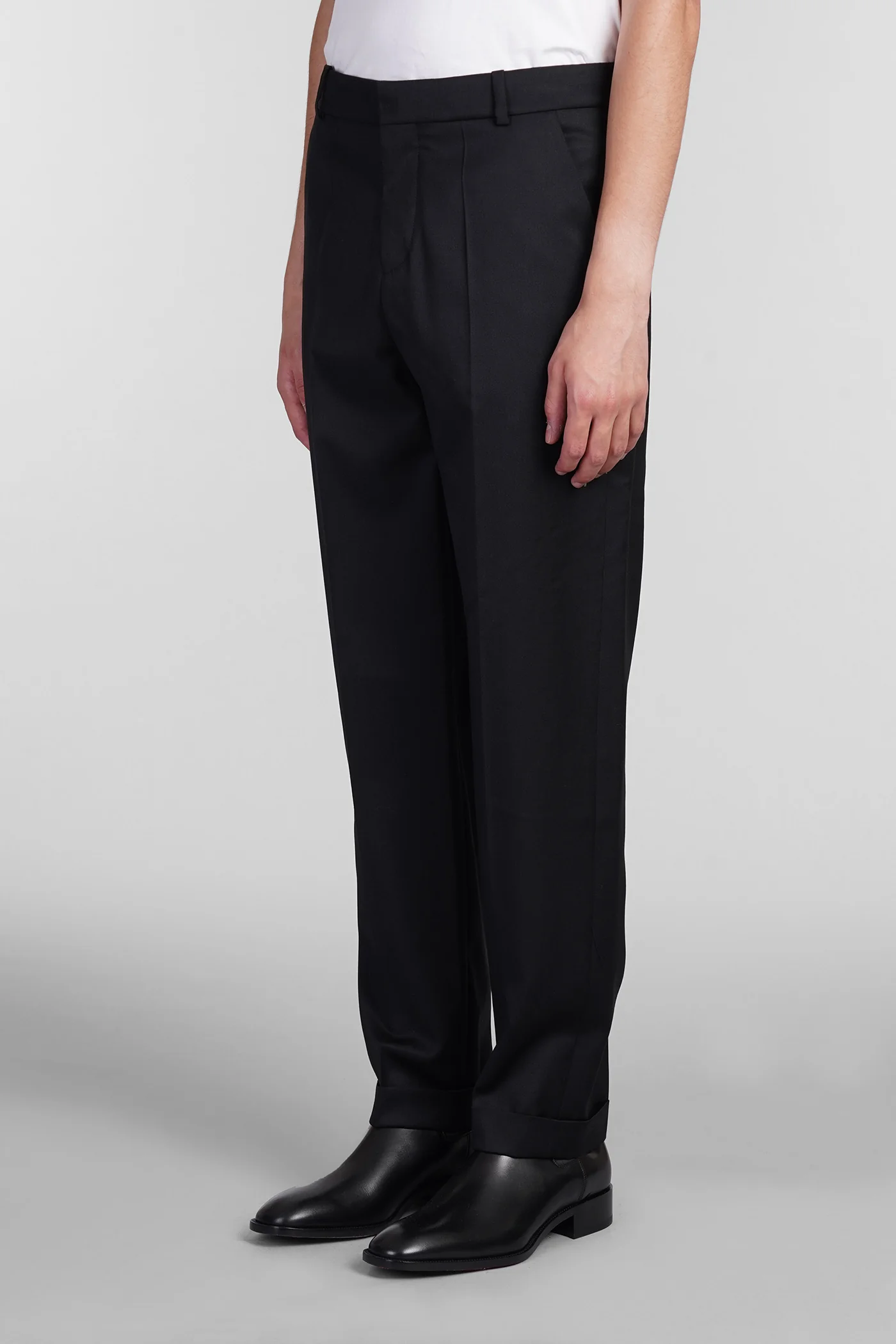 Pants in black wool - Image 4
