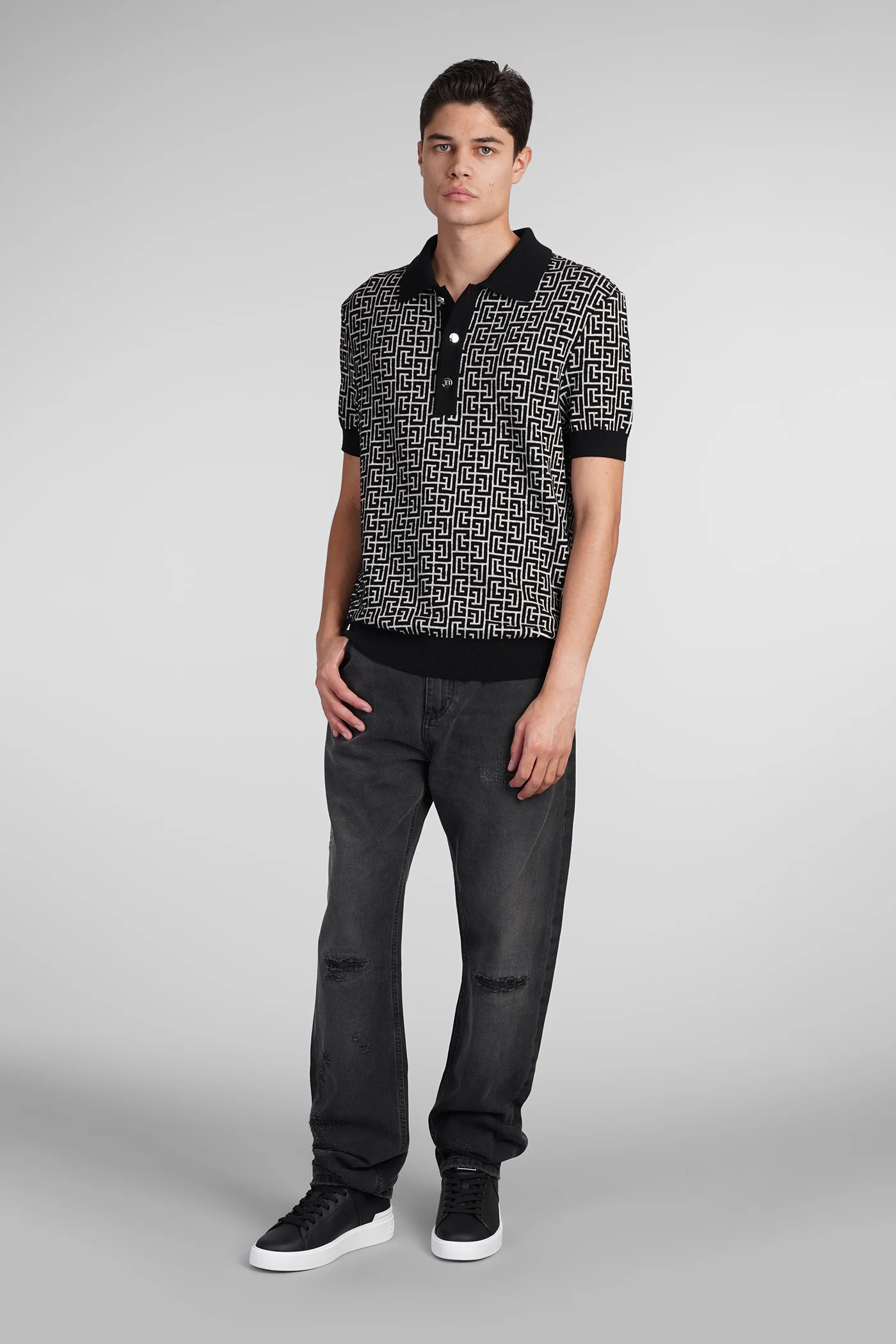Polo in beige wool - Image 2