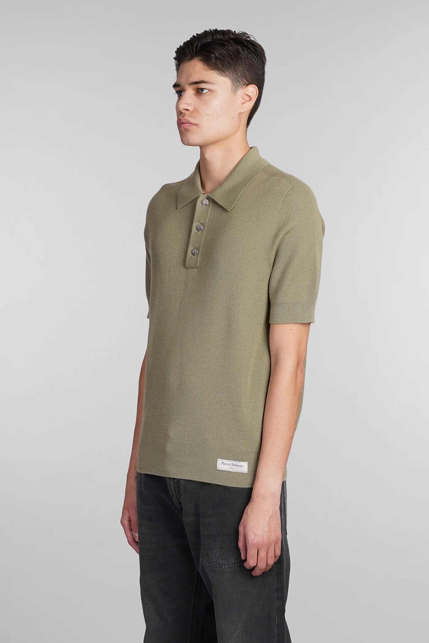 Polo in green wool - Image 4