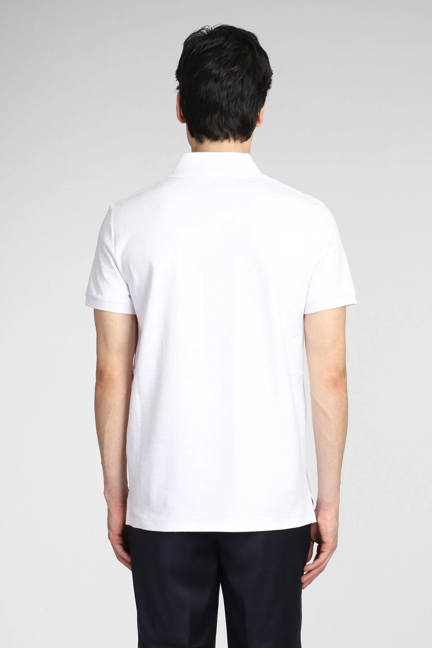 Polo in white cotton - Image 3