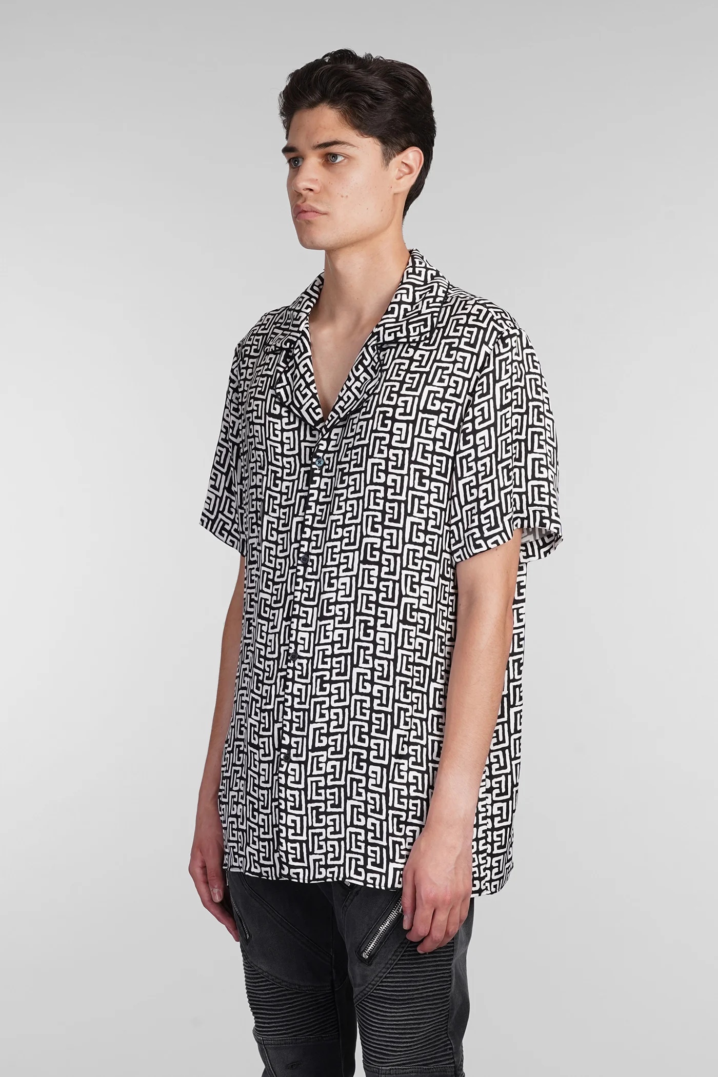 Shirt in black polyamide polyester - Image 4