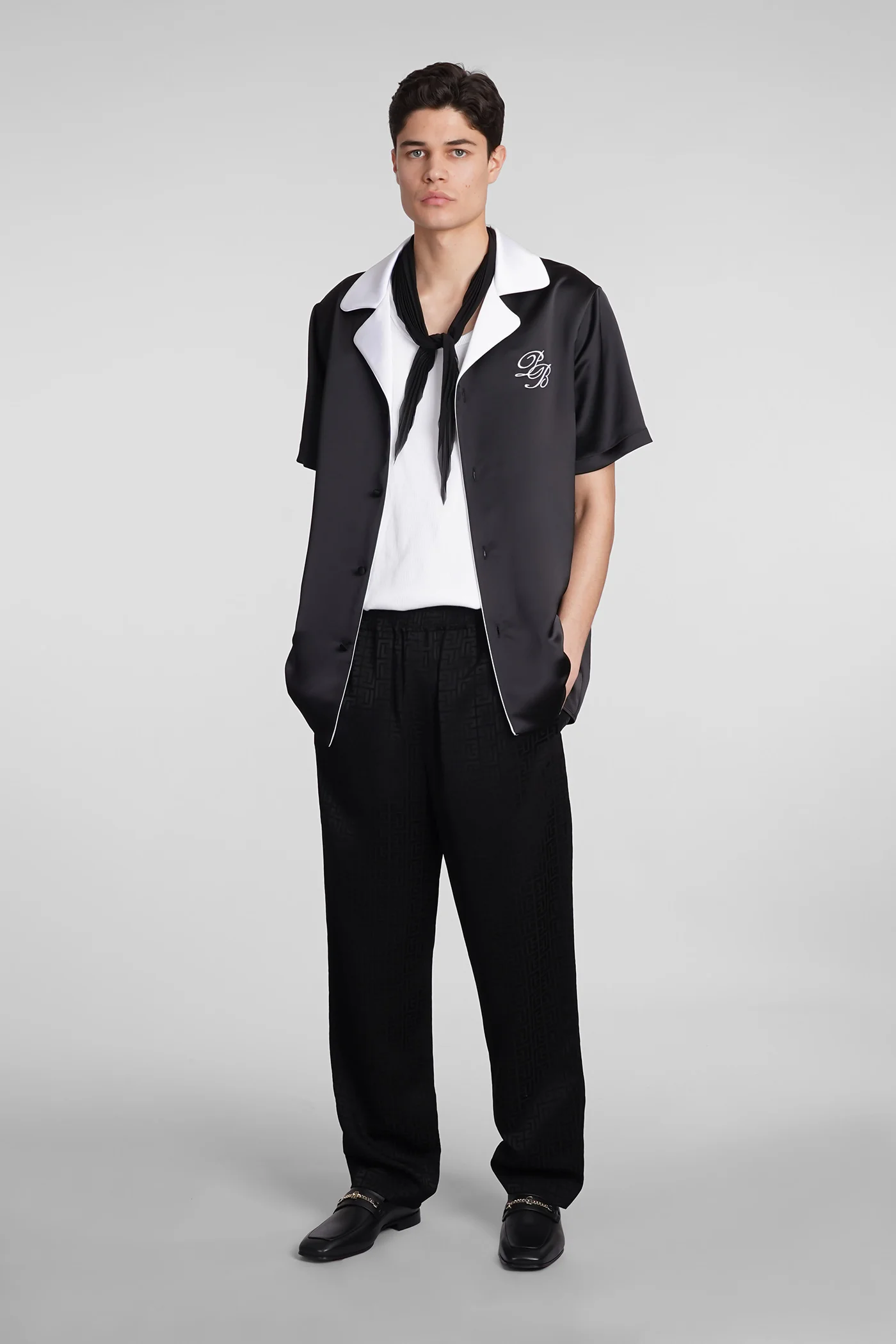 Shirt in black polyester - Image 2