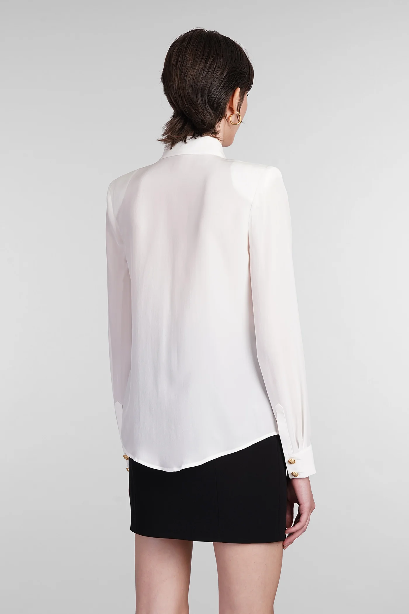Shirt in white silk - Image 3