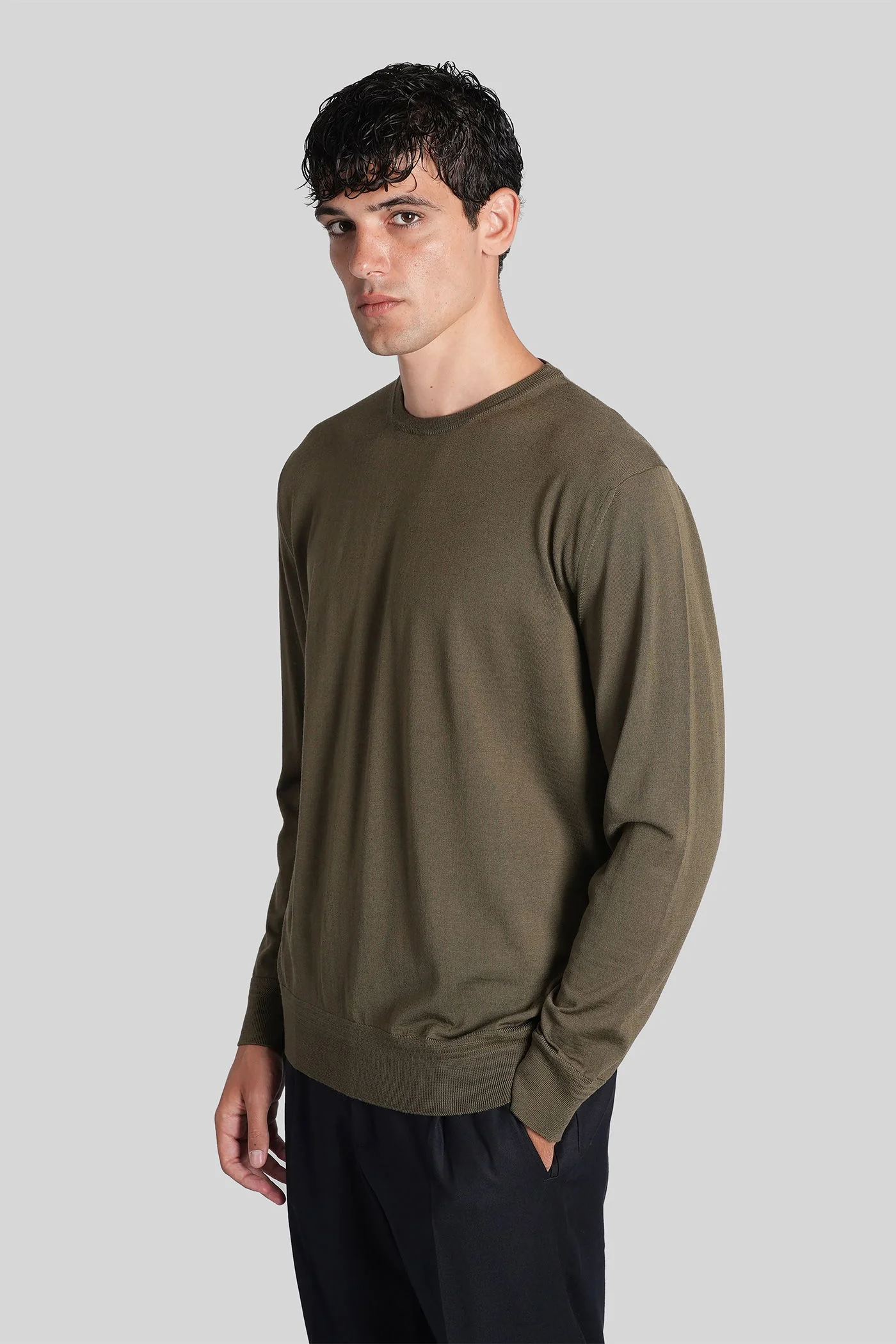Ato Knitwear in green wool - Image 4