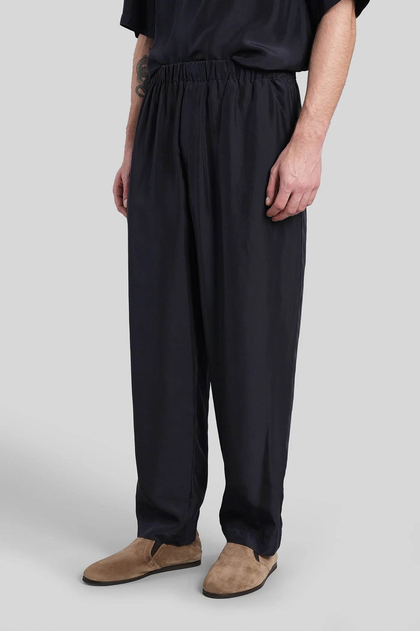 Cordier Pants in blue silk - Image 4