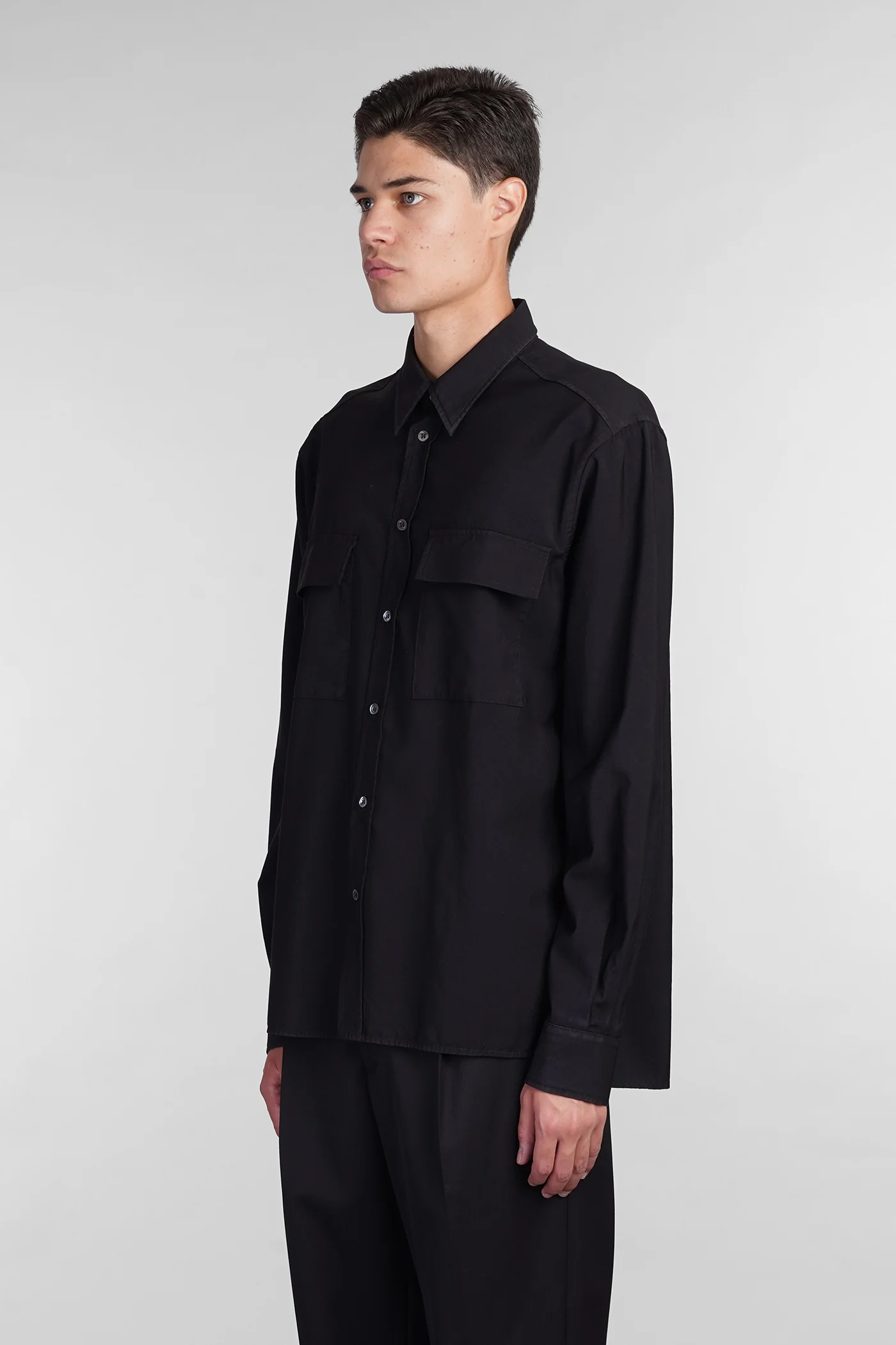 Den Shirt in blue wool - Image 4