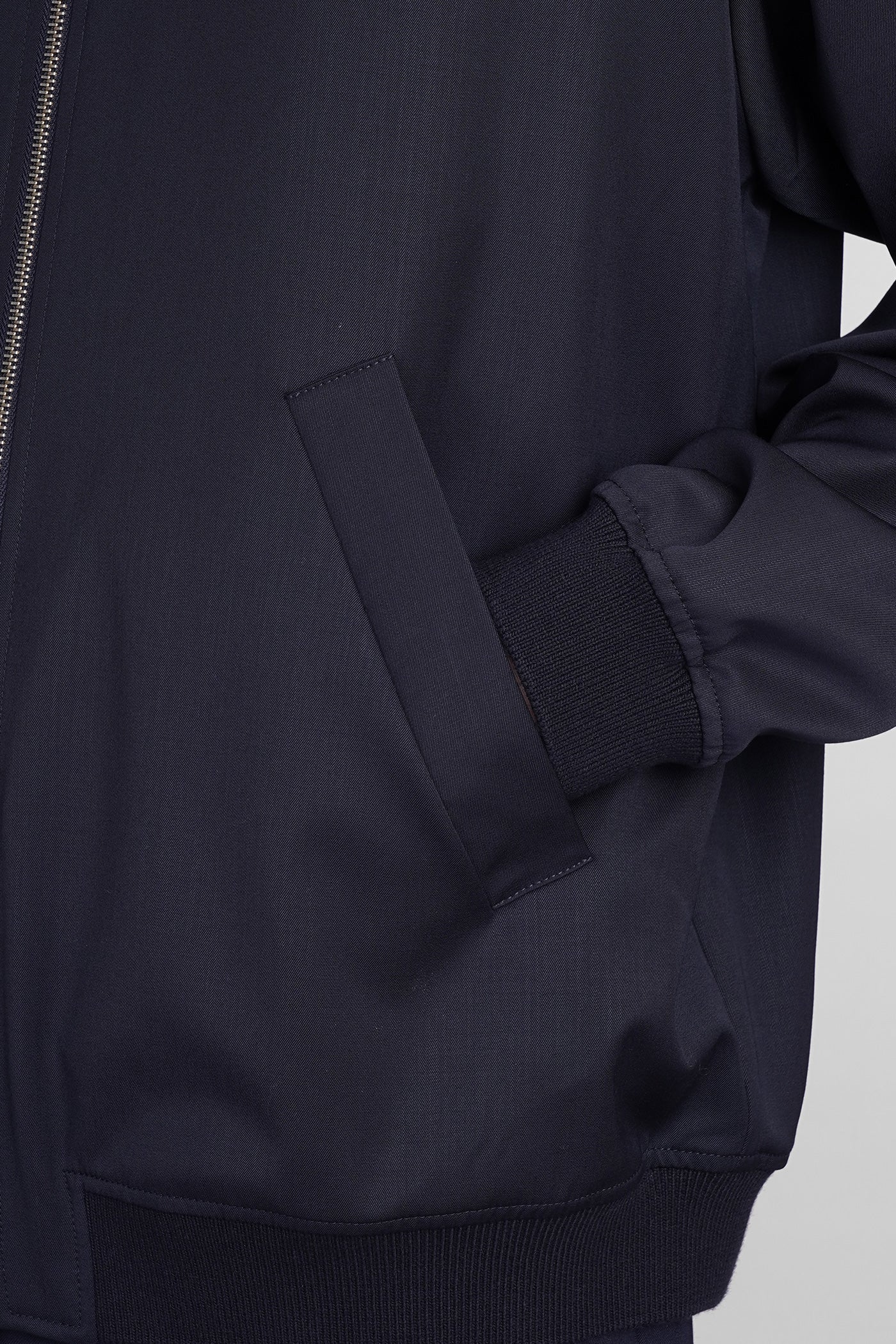 Gabier Bomber Jacket in blue wool - Image 5