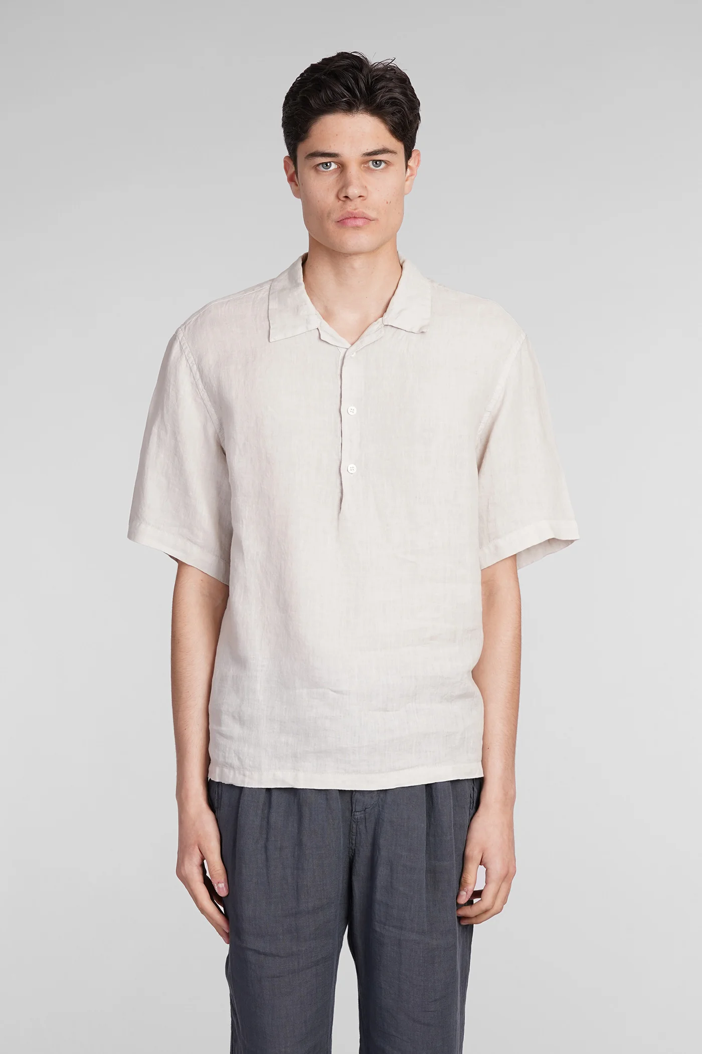 Mola Shirt in beige linen