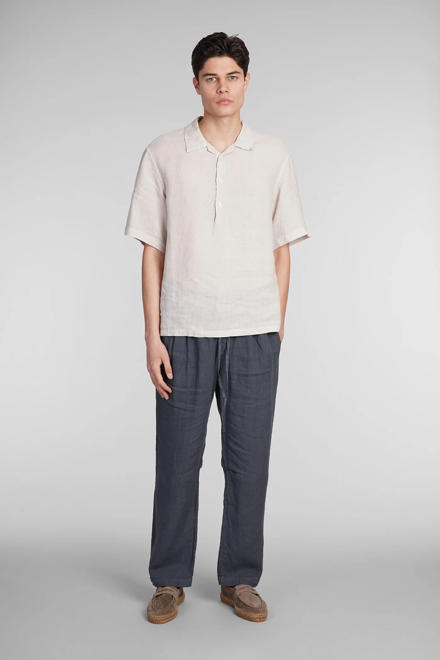 Mola Shirt in beige linen - Image 2