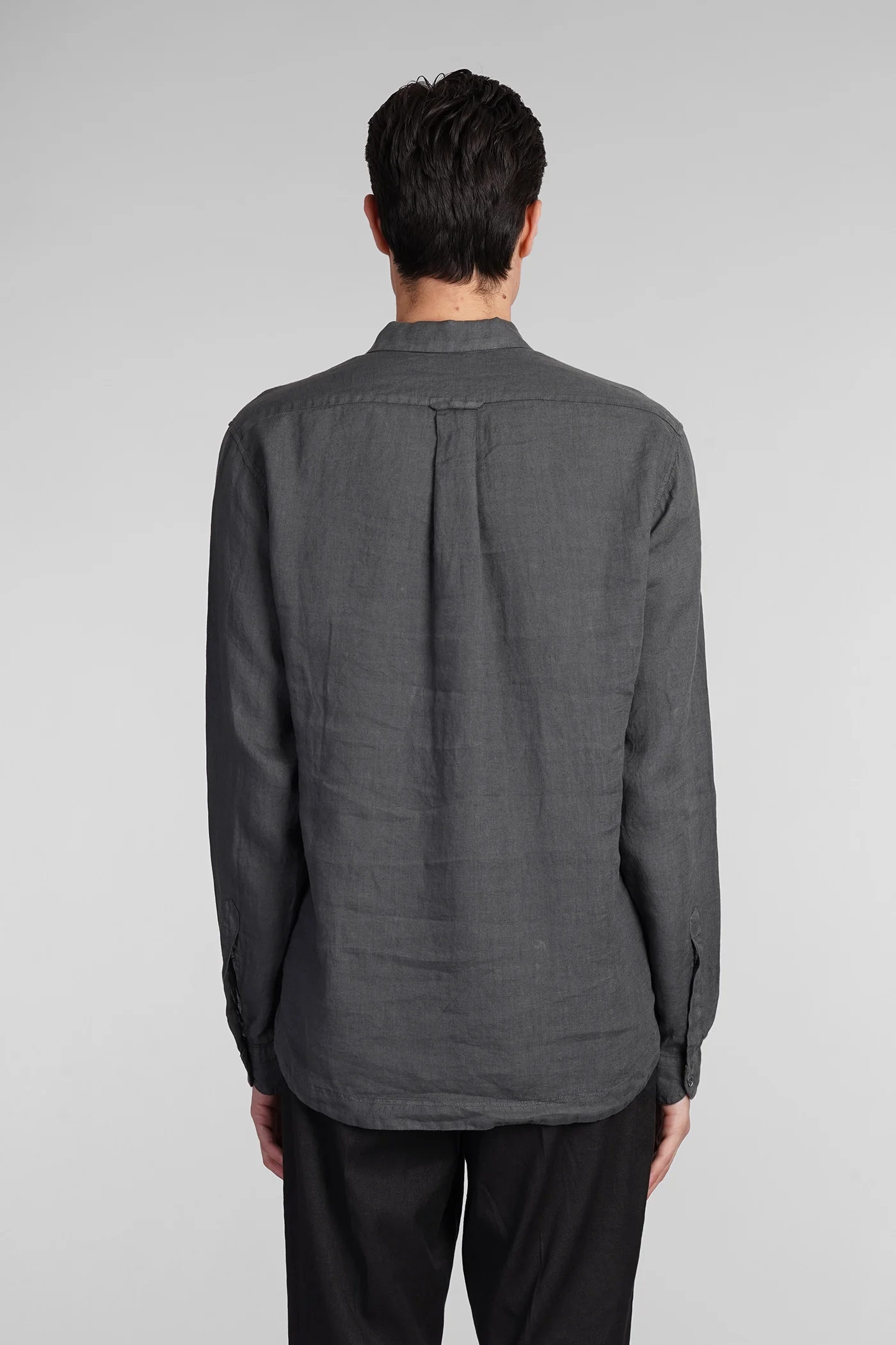 Pavan Shirt in grey linen - Image 3