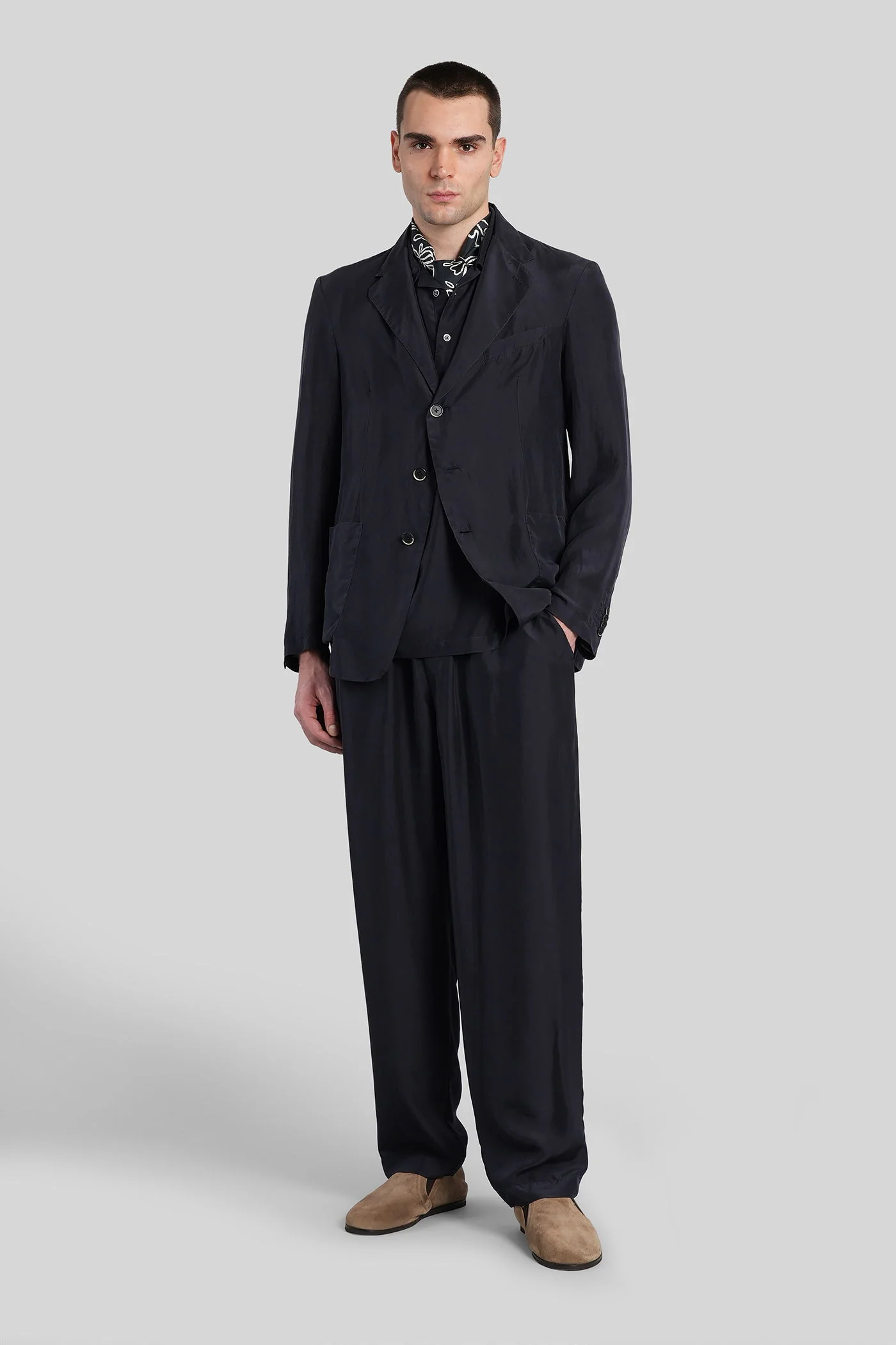 Rizzo Blazer in blue silk - Image 2