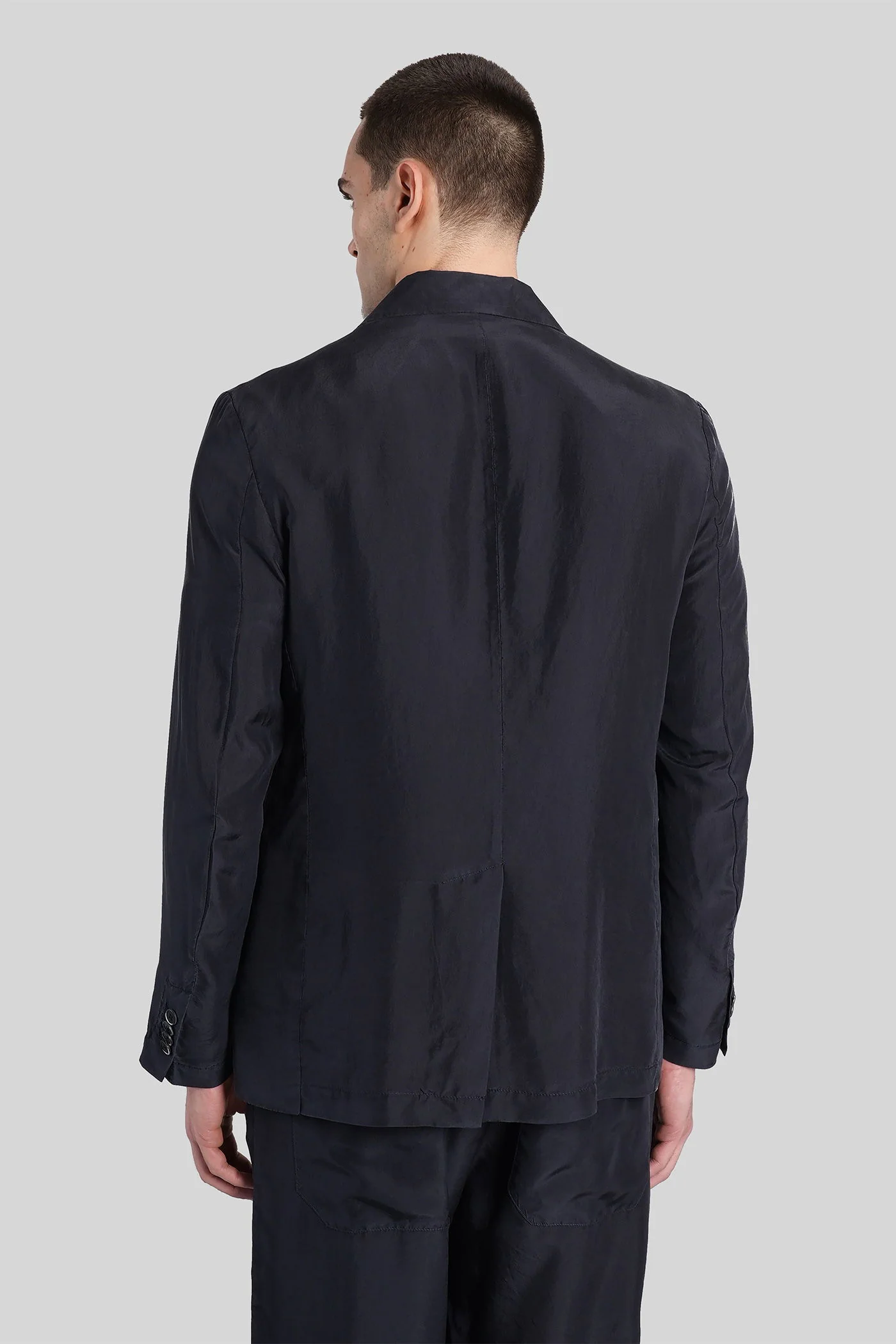Rizzo Blazer in blue silk - Image 3