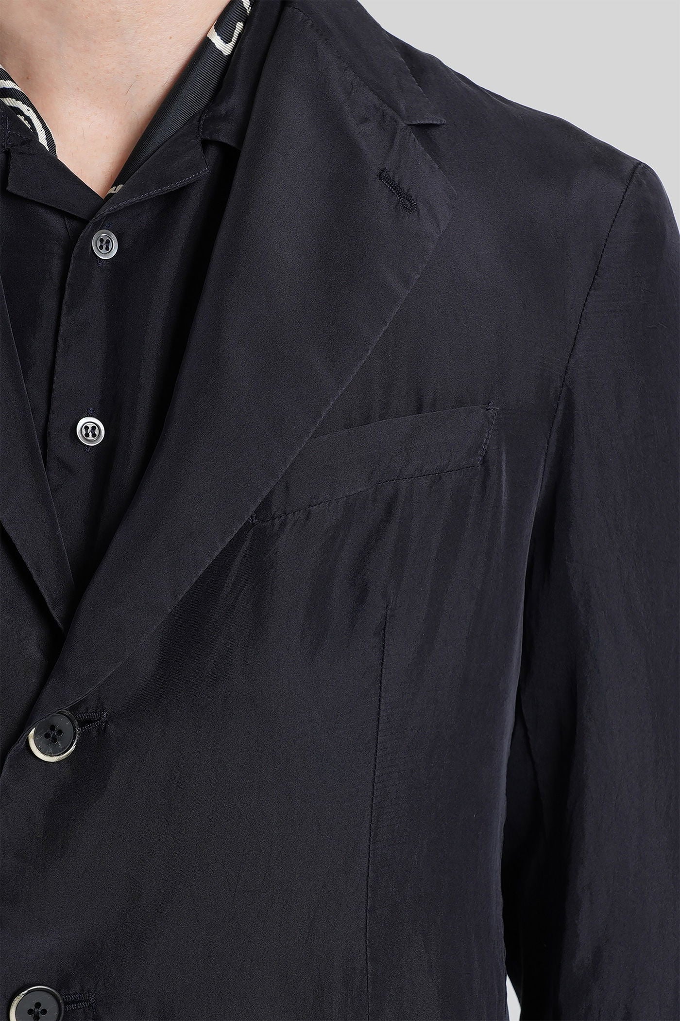 Rizzo Blazer in blue silk - Image 5
