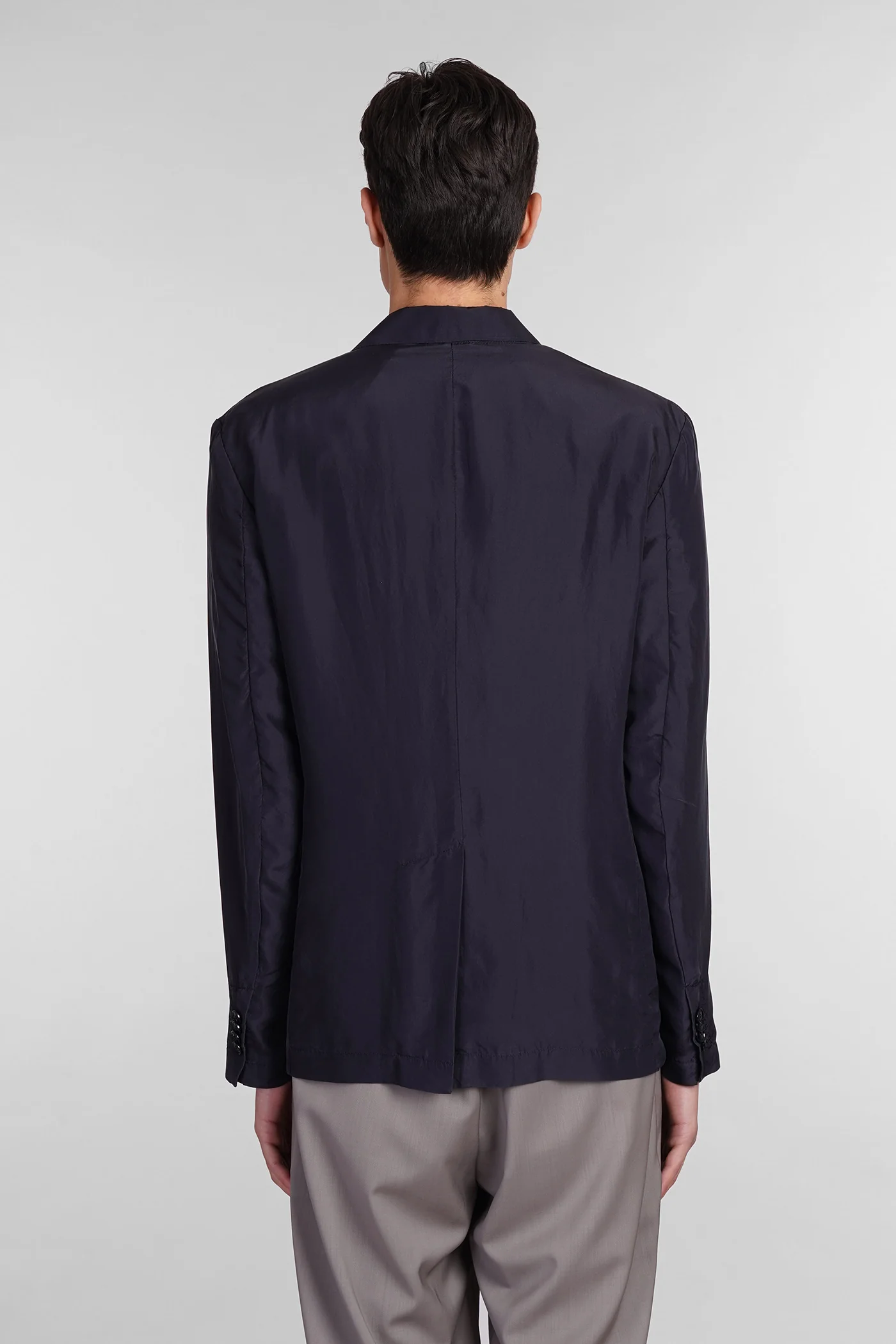 Rizzo Blazer in blue silk - Image 3