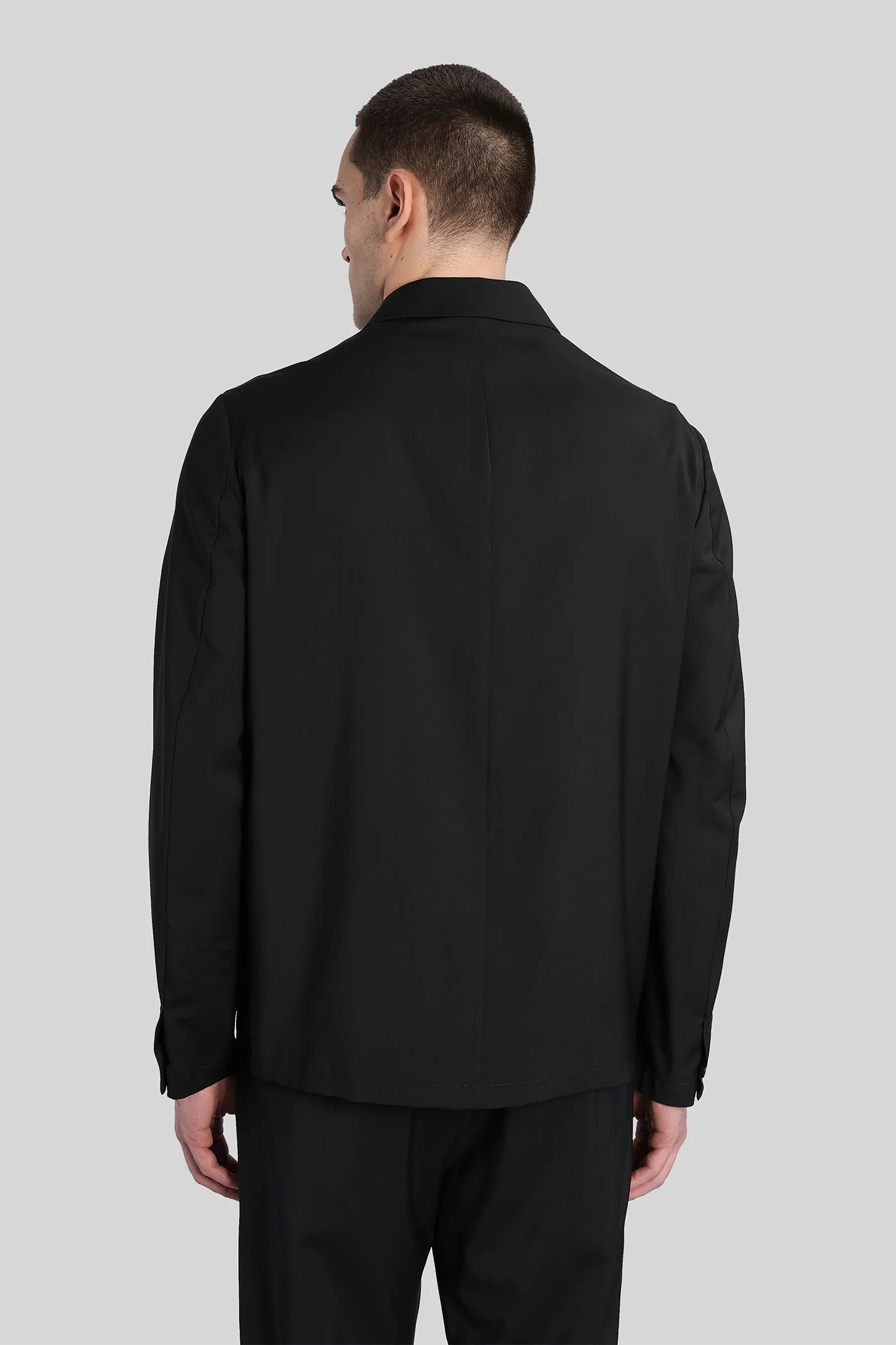 Visal Casual jacket in black wool - Image 3