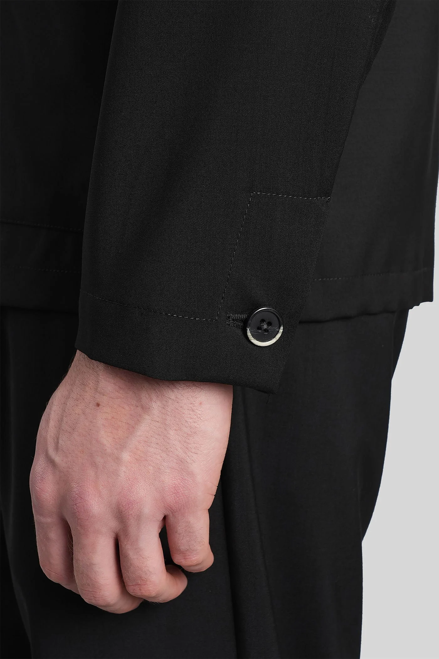 Visal Casual jacket in black wool - Image 5