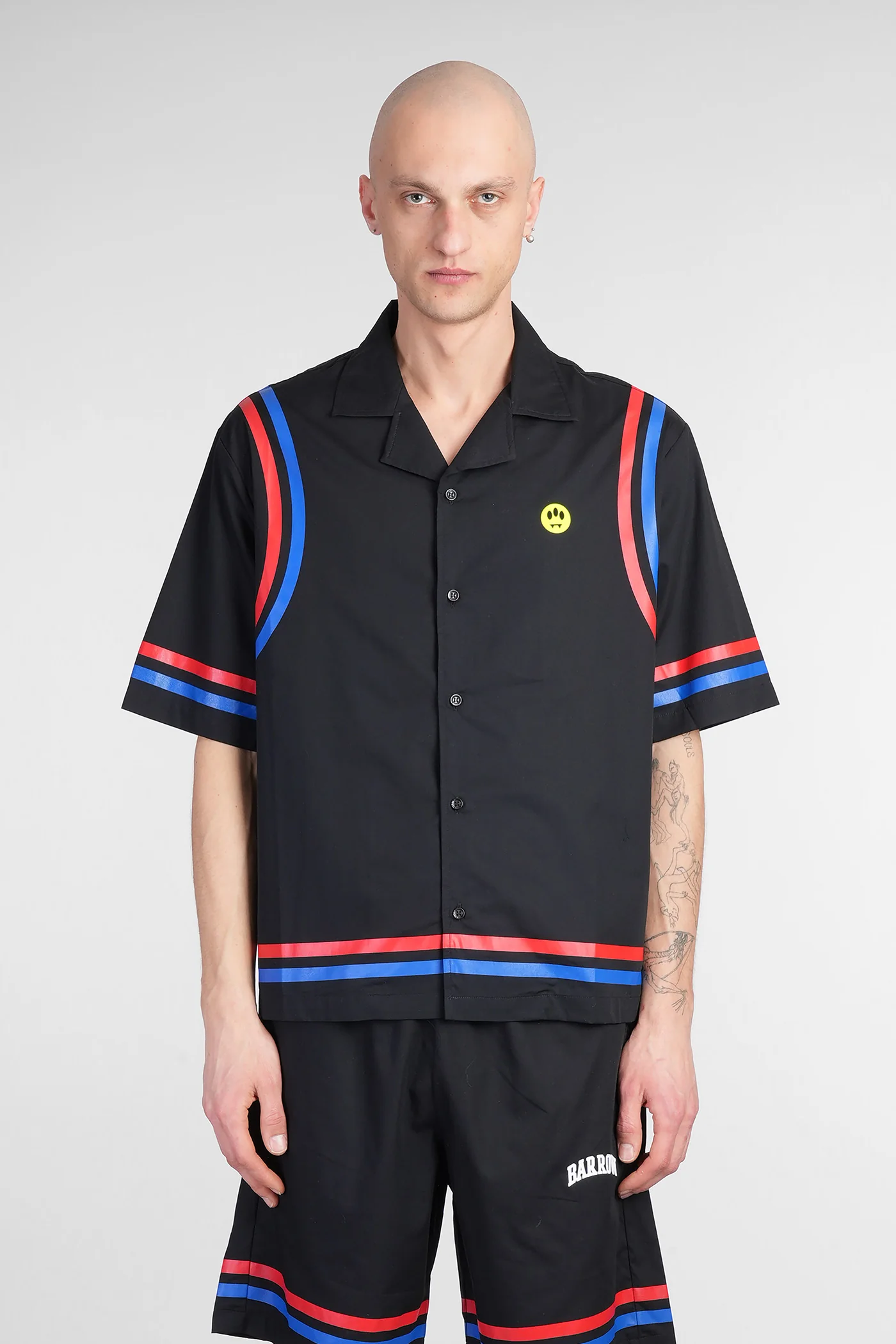 Shirt in black cotton