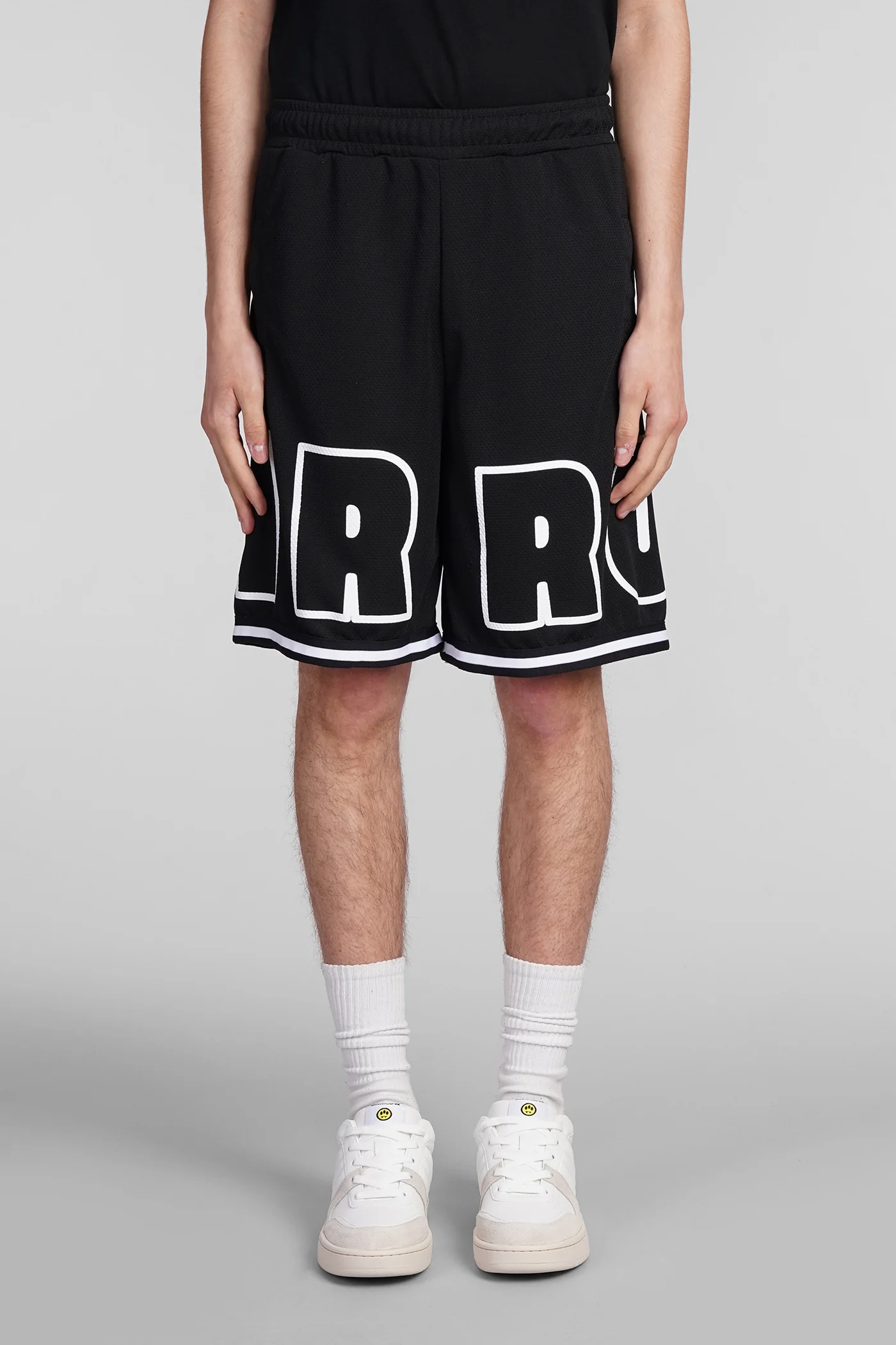 Shorts in black polyester