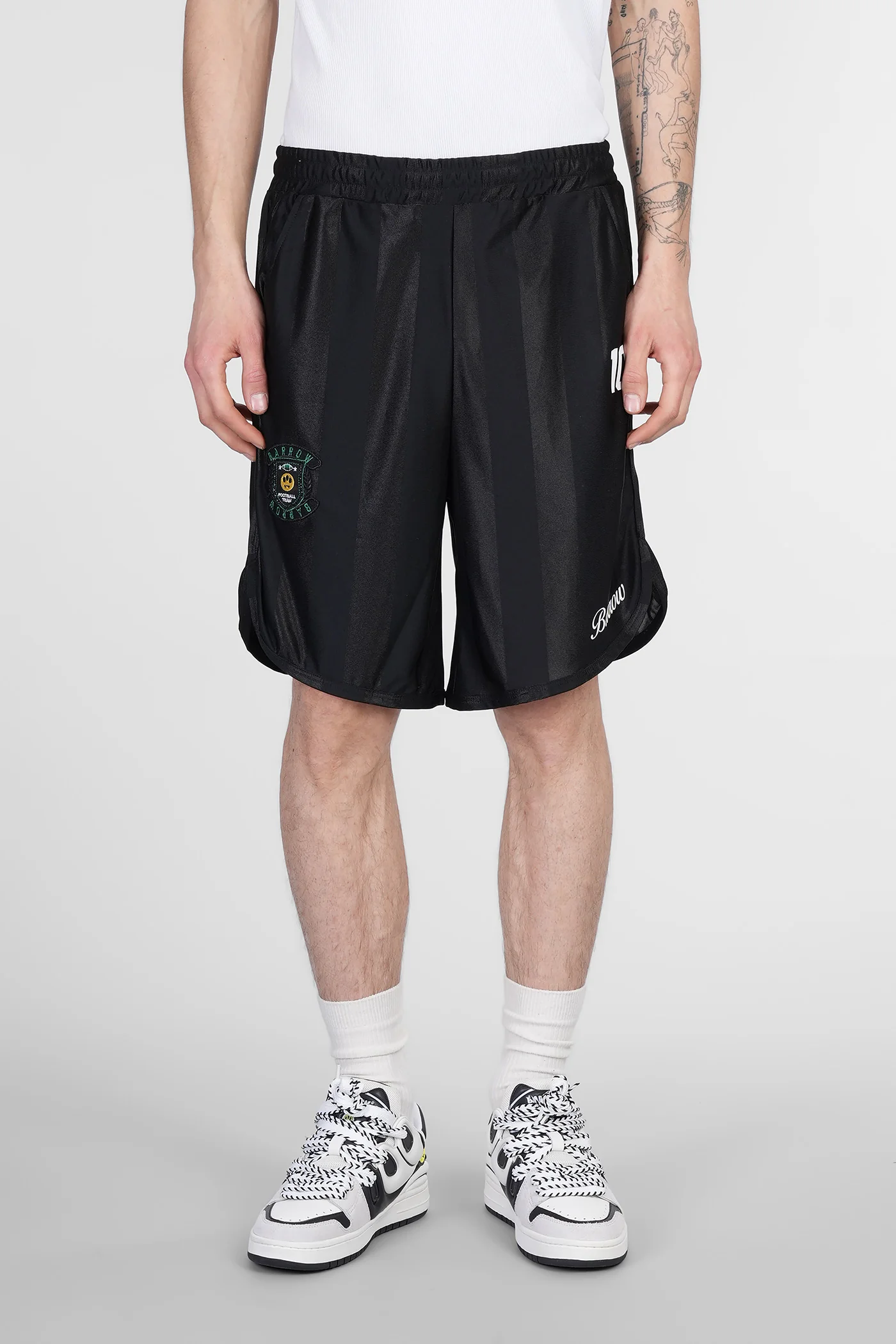 Shorts in black polyester