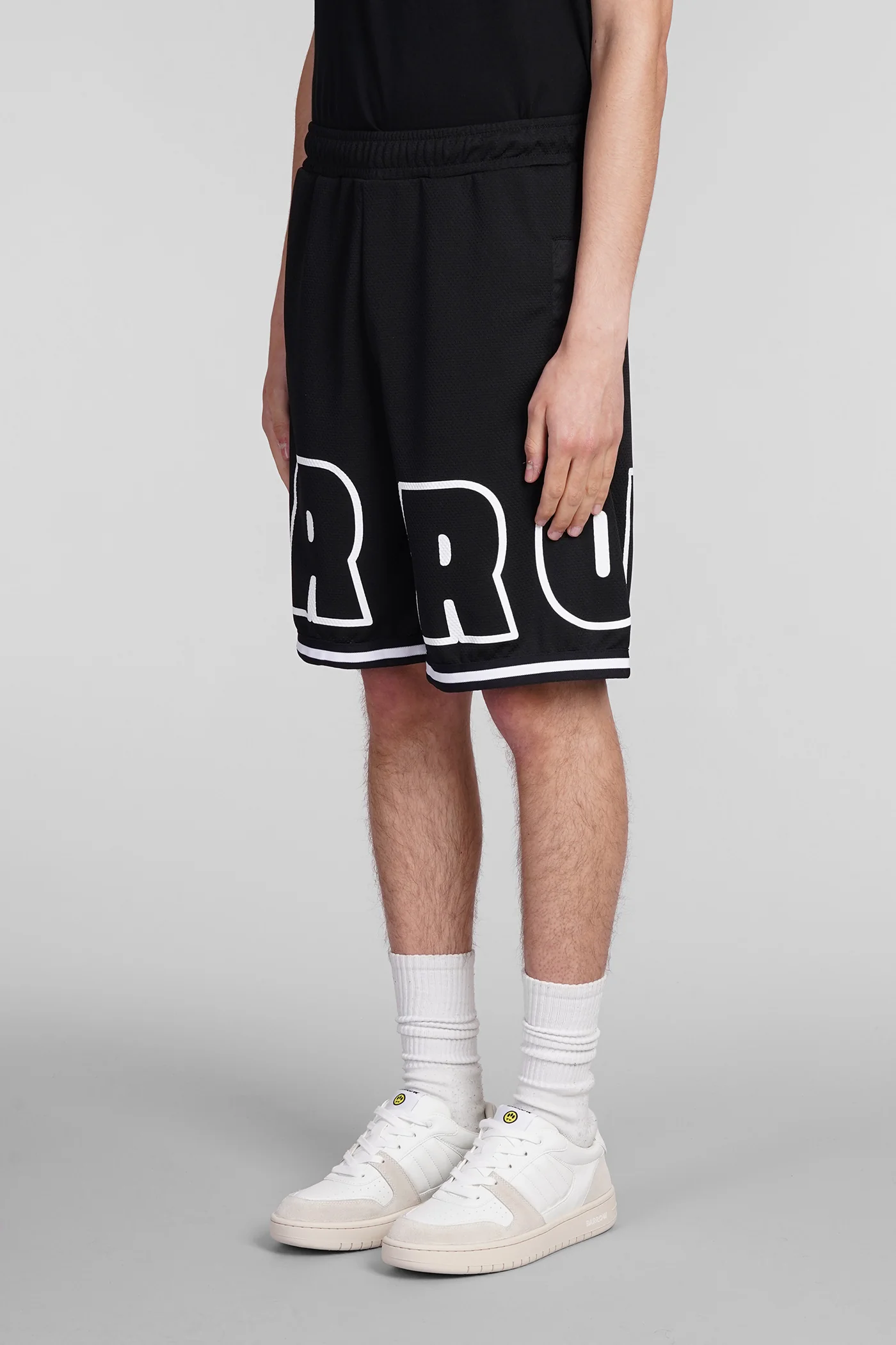 Shorts in black polyester - Image 4