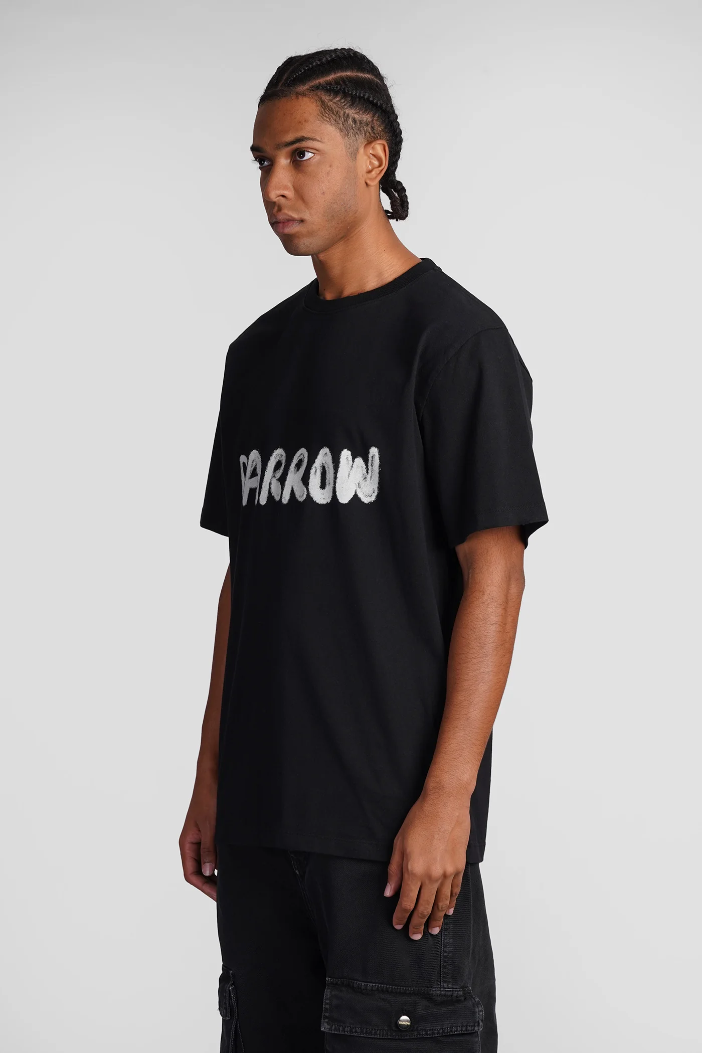 T-Shirt in black cotton - Image 4