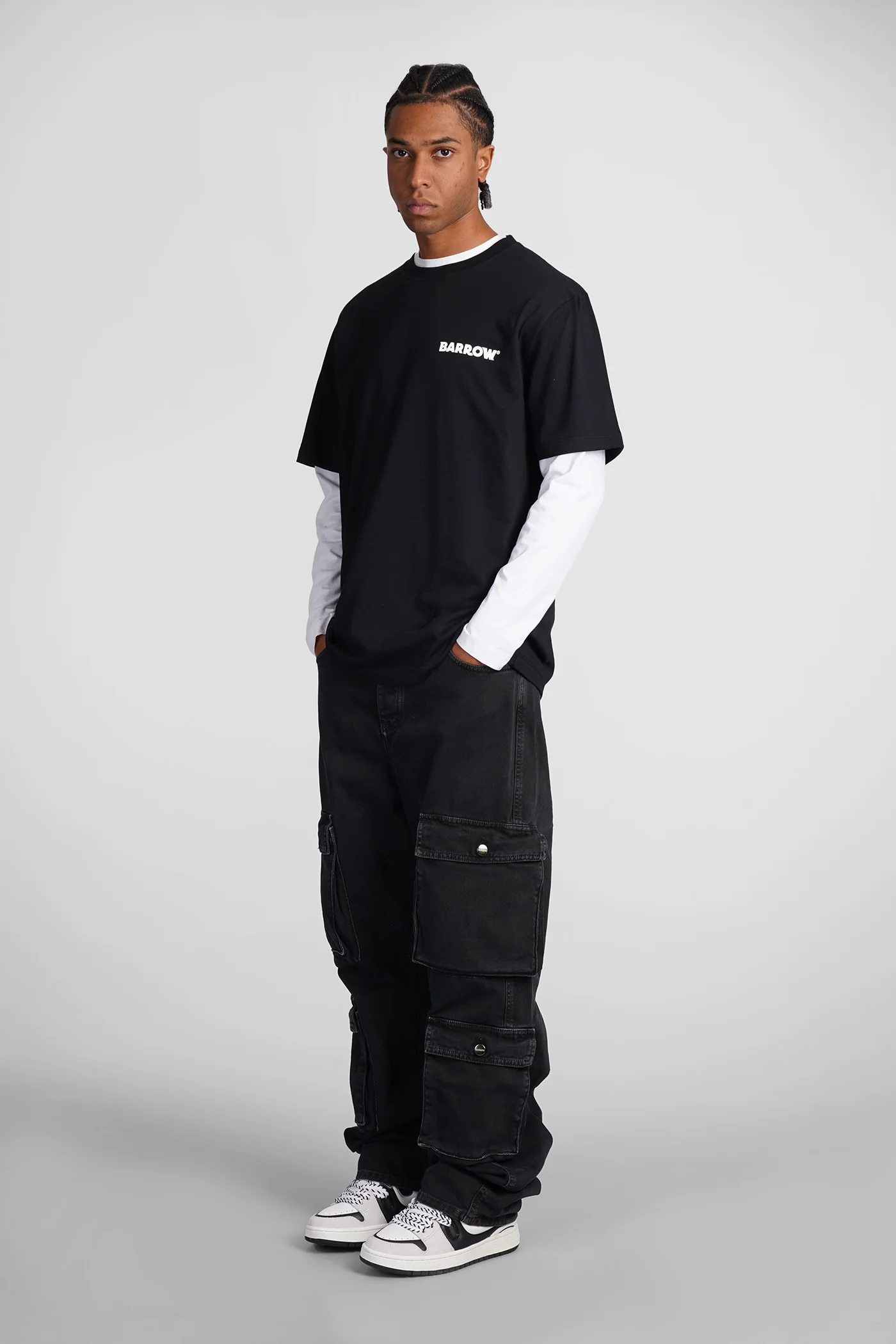T-Shirt in black cotton - Image 2