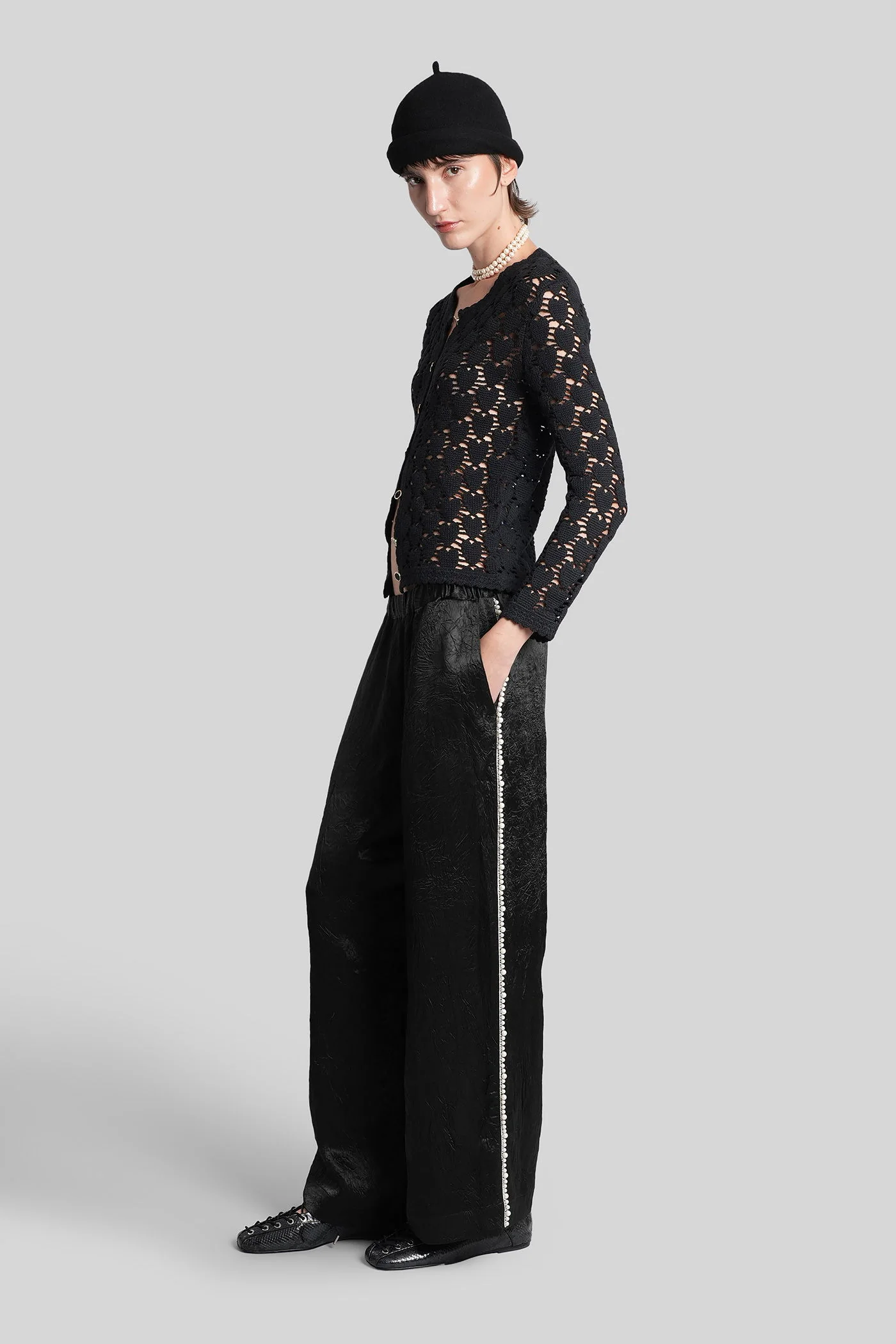 Pants in black acetate - Image 12