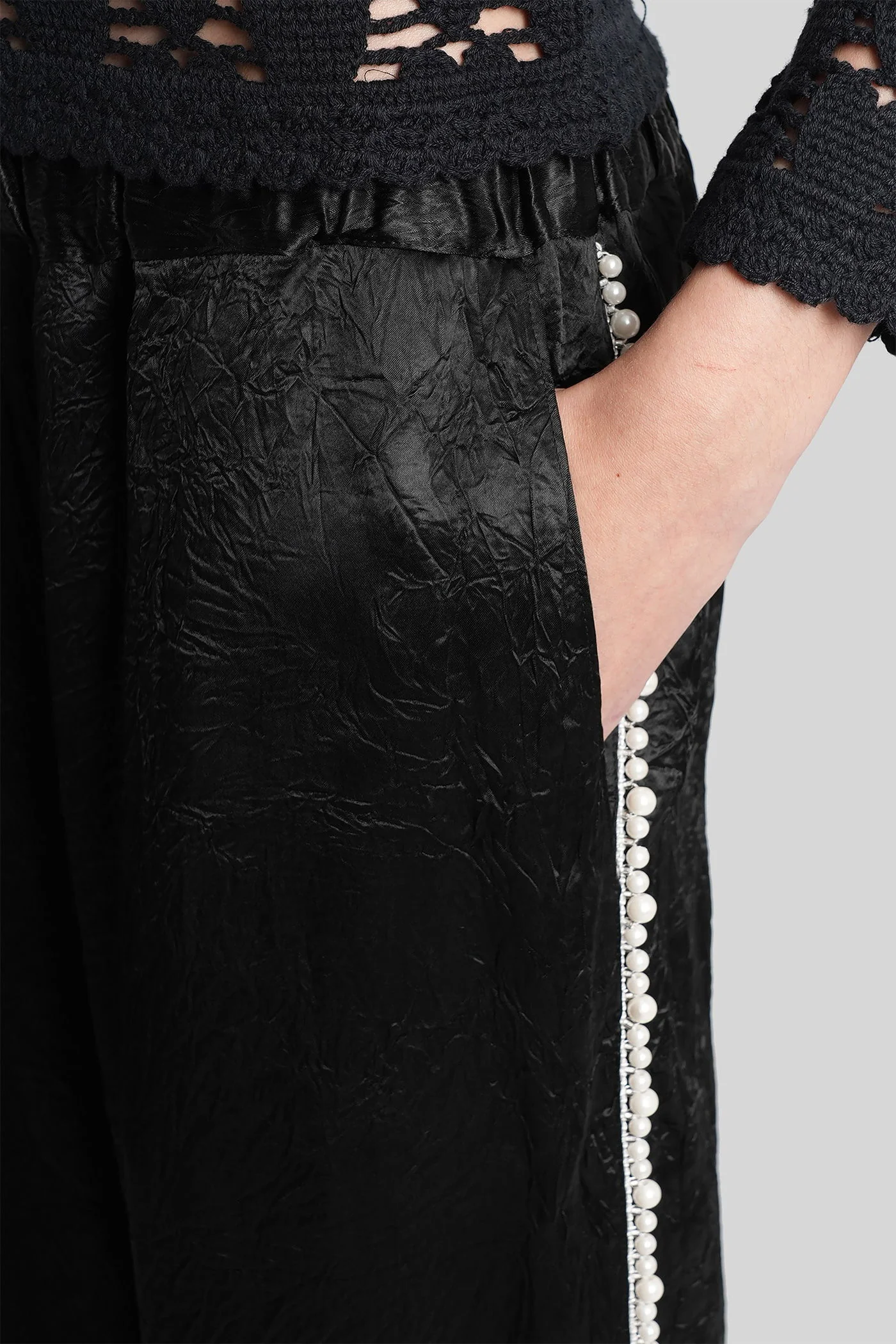 Pants in black acetate - Image 15
