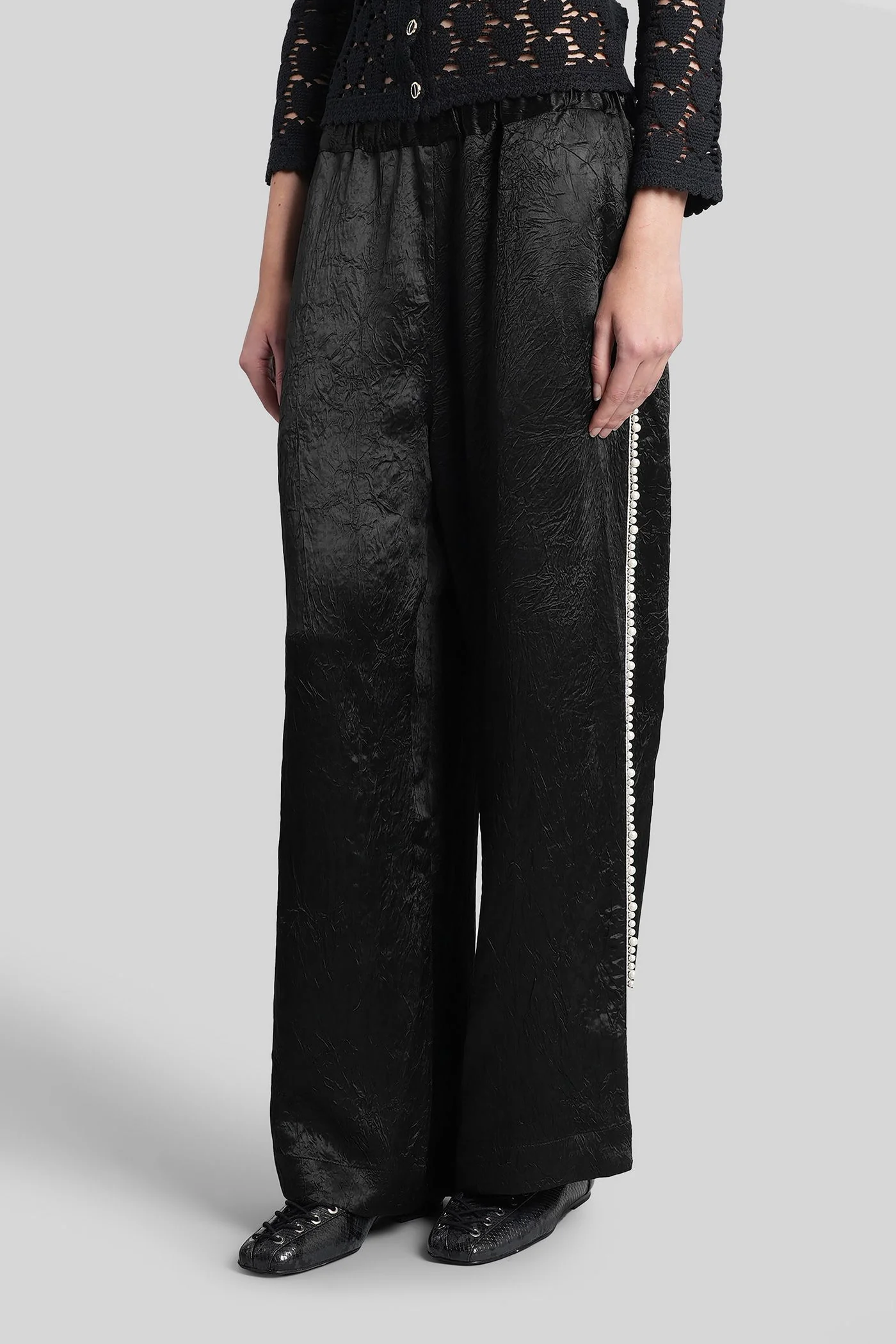 Pants in black acetate - Image 19