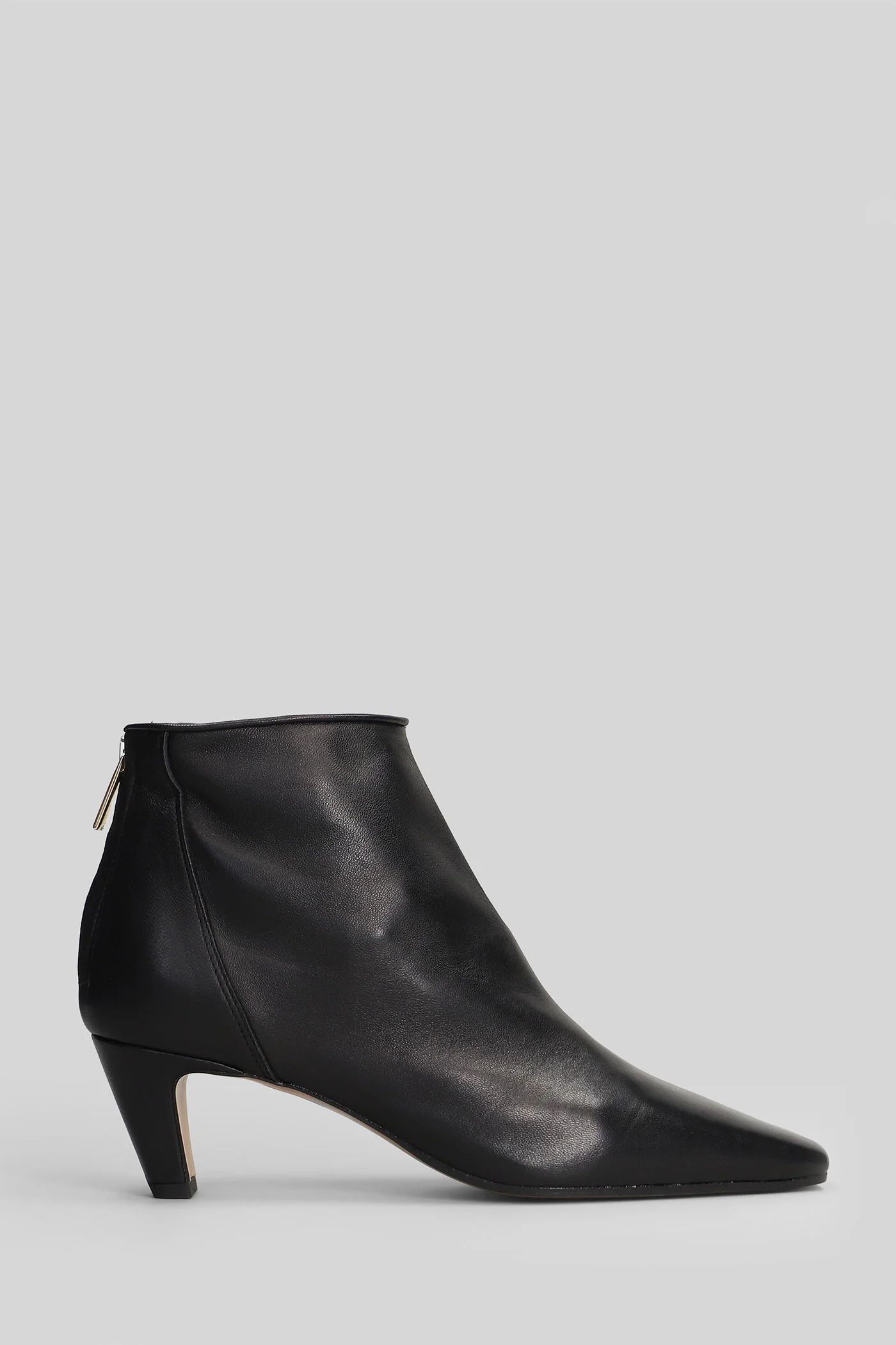 High heels Ankle boots in black leather